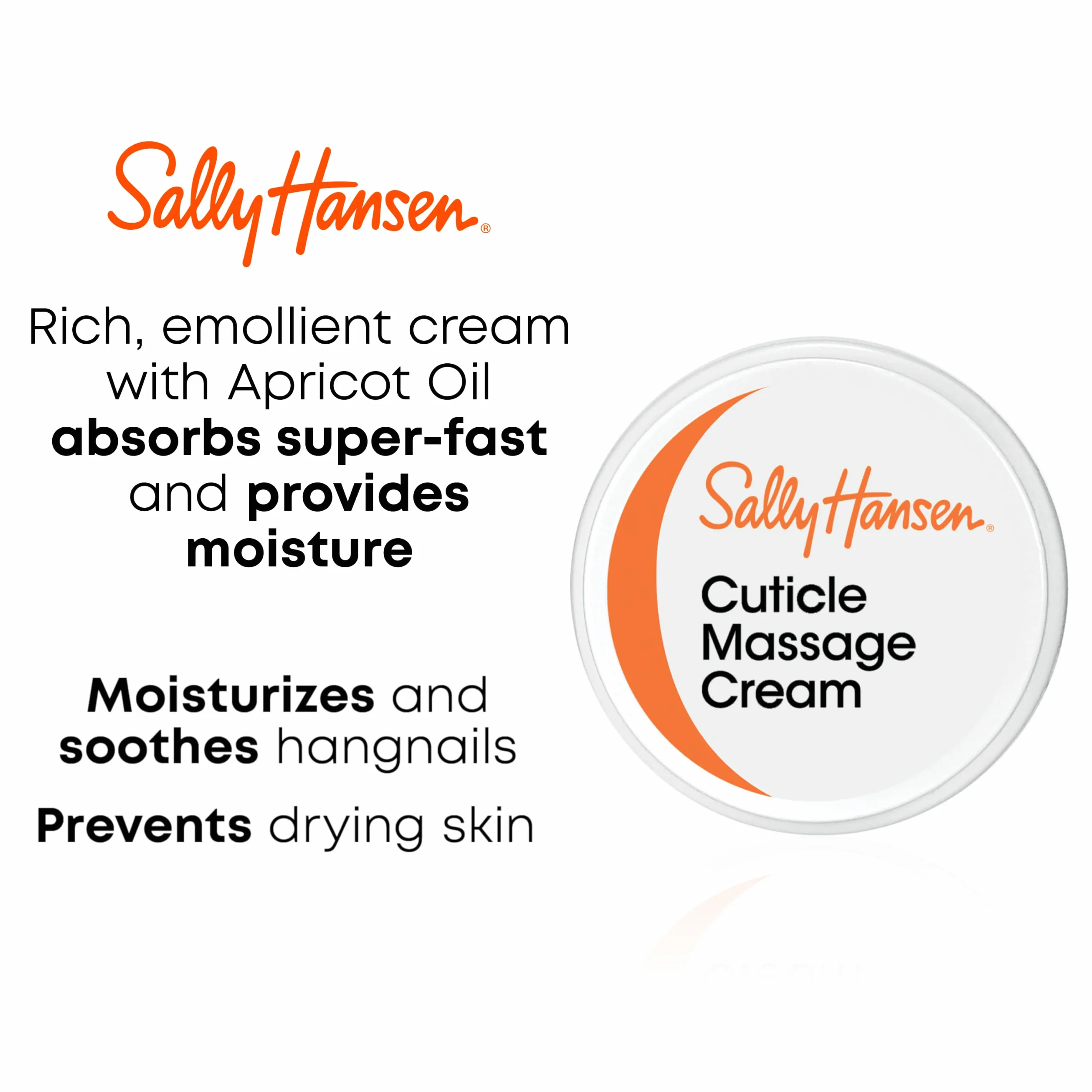 Sally Hansen Trattamento Intensivo Idratante Cuticle Massage Cream, Crema per Cuticole, 8 g