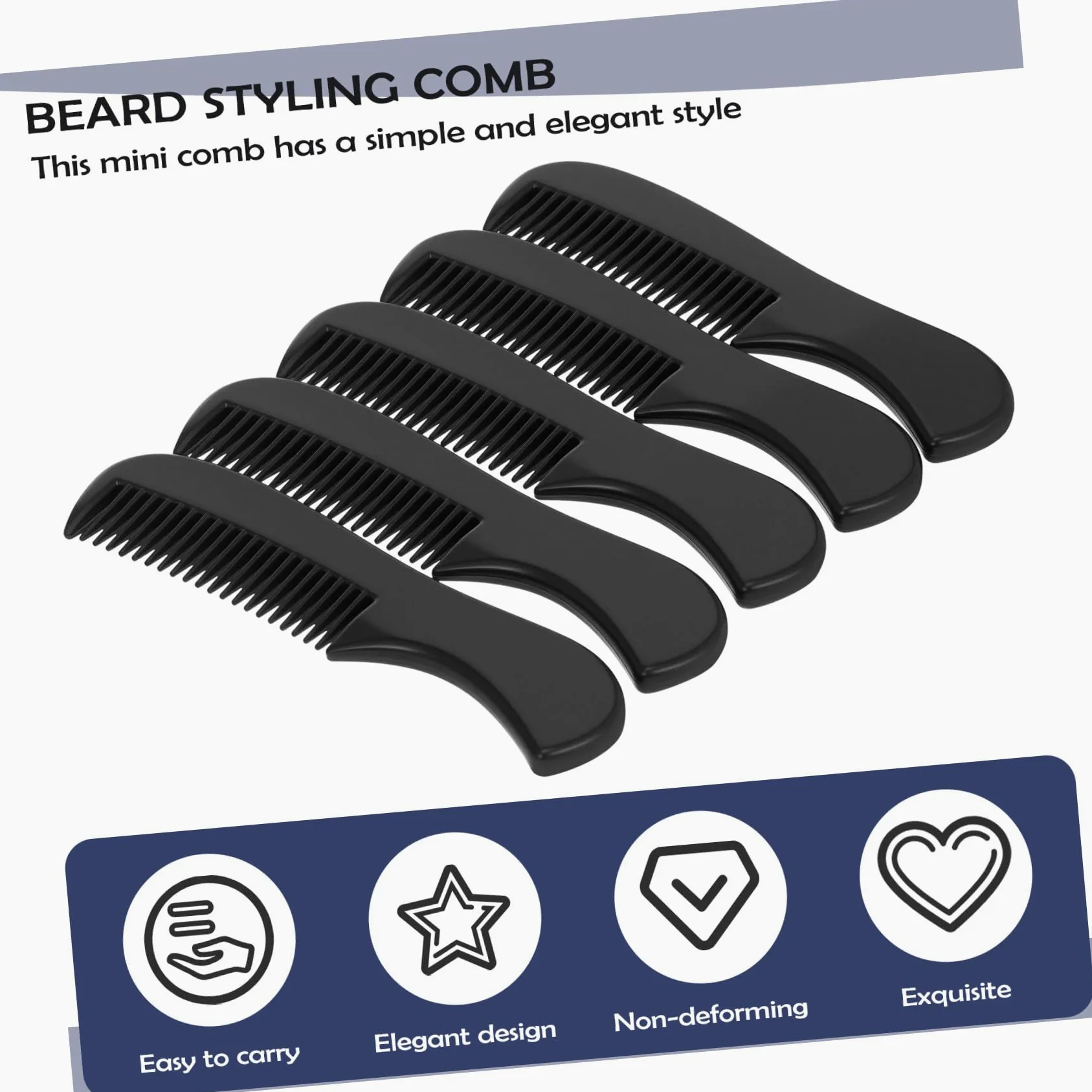 50 Pezzi Pettine Per Barba Pettine Per Lo Styling Da Viaggio Tascabile Per Barba Per Per La Cura Dei Baffi Per La Cura Dei