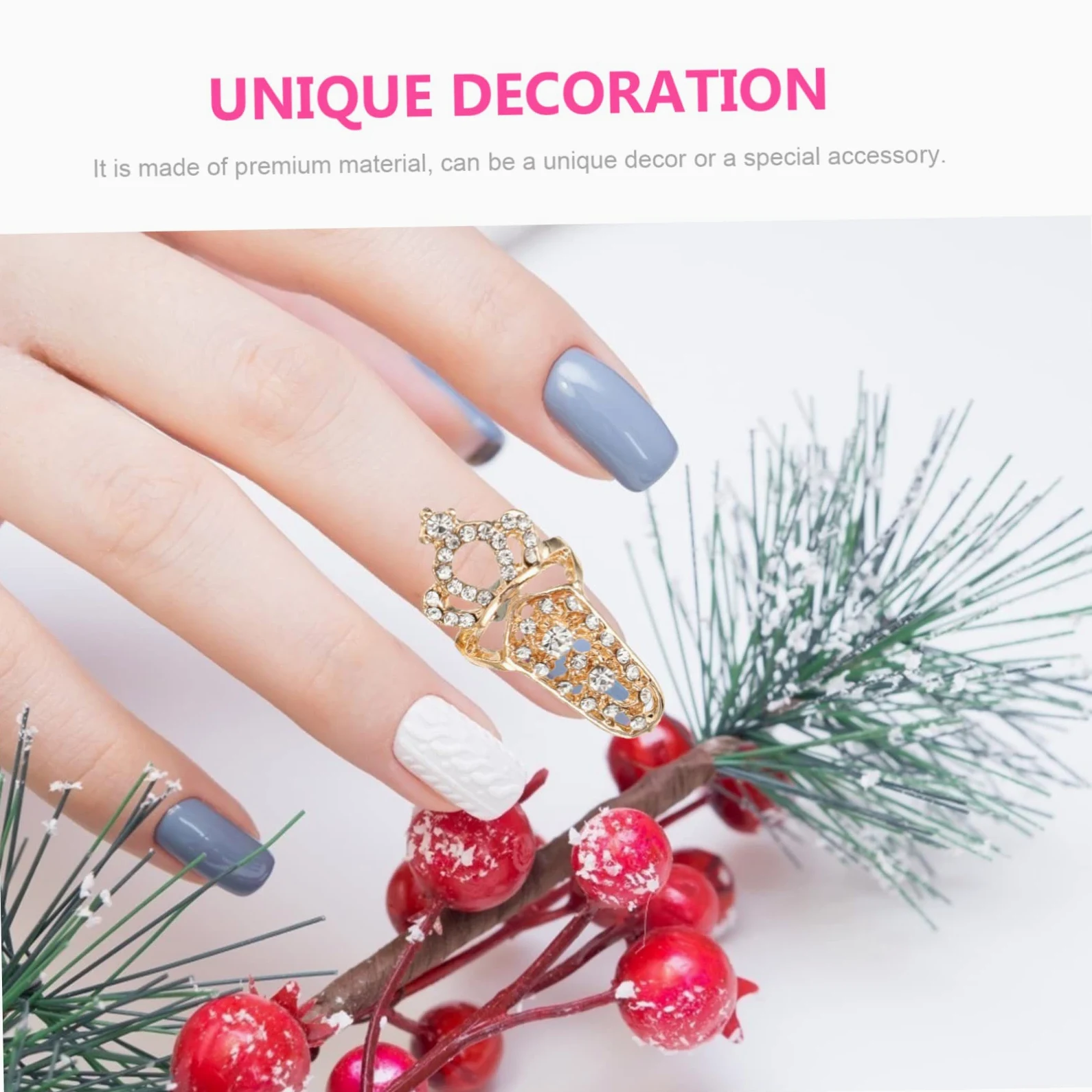 Didiseaon 5 Set Anello Per Unghie Decorazioni Unghie Decorazioni Per Unghie Artiglio Dell'unghia Ciondoli Per Unghie 3d Kit Accessori Per Manicure Decorazione Delle Unghie Lega 12 Pezzi * 5