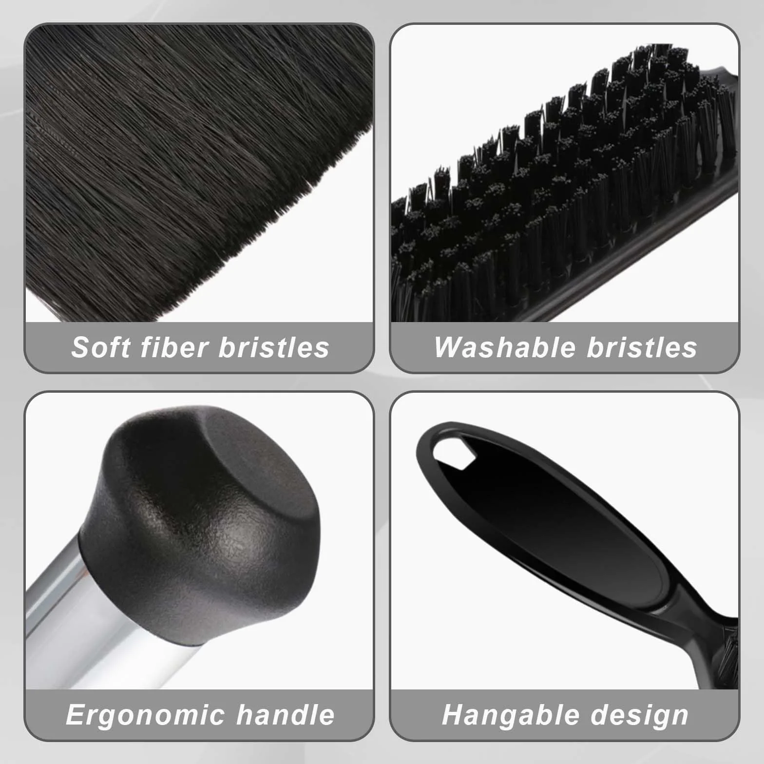 5 pezzi Spazzola per capelli per salone,Spazzola per parrucchiere,Pennello pulizia,Pennelli da parrucchiere,Pennello da barbiere,accessori per capelli,pulizia dei capelli,rimozione della polvere