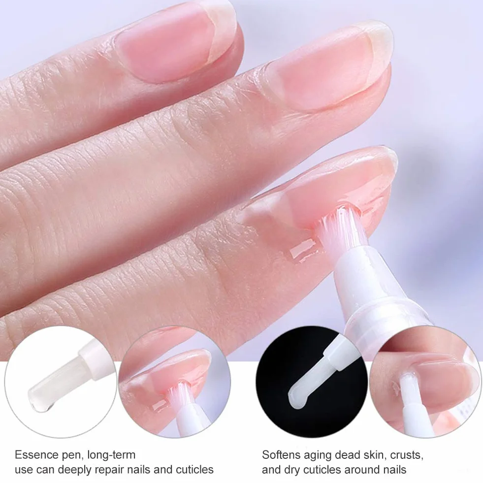 Trattamento Cuticole, Olio per cuticole, Siero trattamento unghie, Olio per cuticole penna Trattamento Olio per Cuticole Riparare la Cuticola Incrinata e Secca, 4 Pezzi