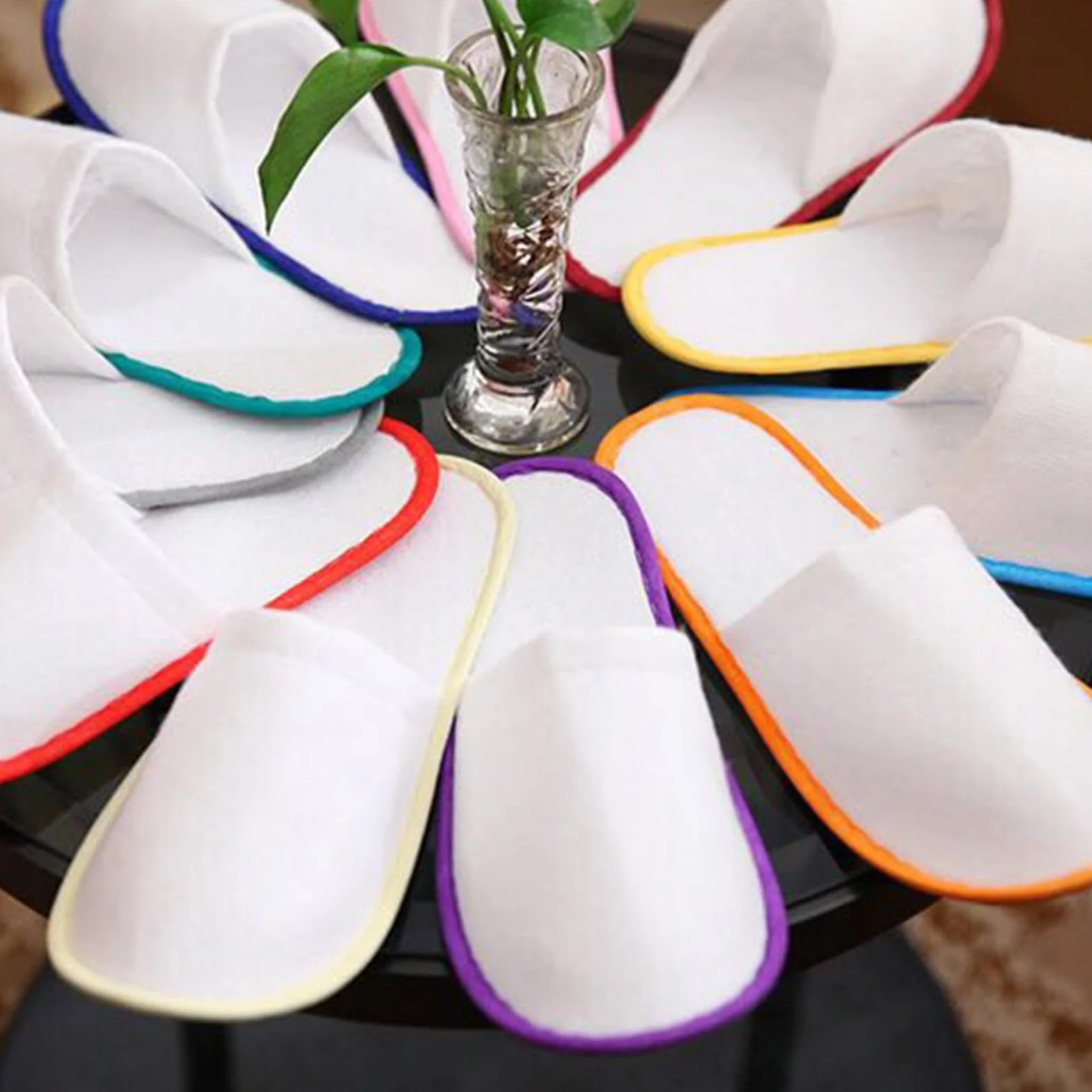 10 Pairs Pantofole Dell' Pantofole Per Casa Pantofole Usa E Getta Pantofole Hotel Set Pantofole Per Gli Ospiti Ciabatte Per Gli Per Hotel, Spa, Casa, Viaggi, Unisex, Lavabili, Misura 36-40