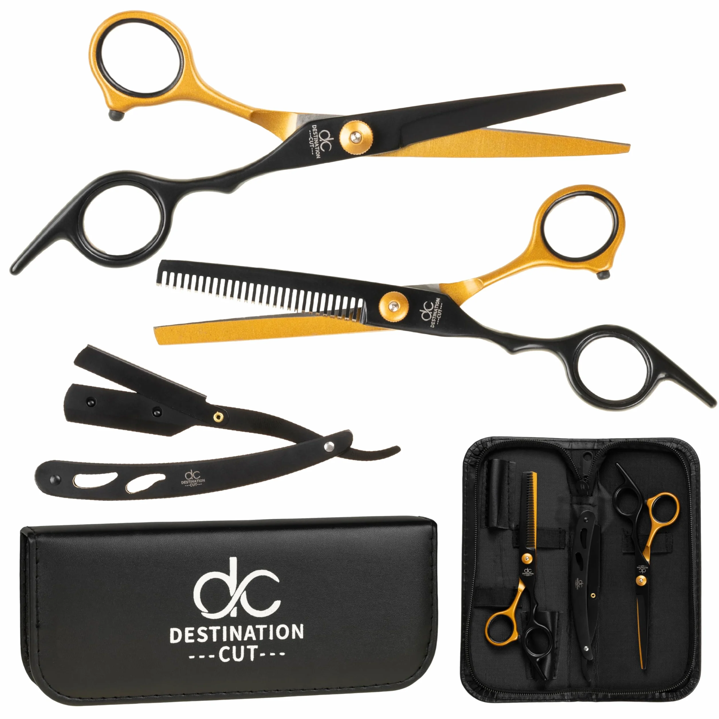 Forbici Parrucchiere Professionali per Sfoltire Capelli - Set di Alta Qualità