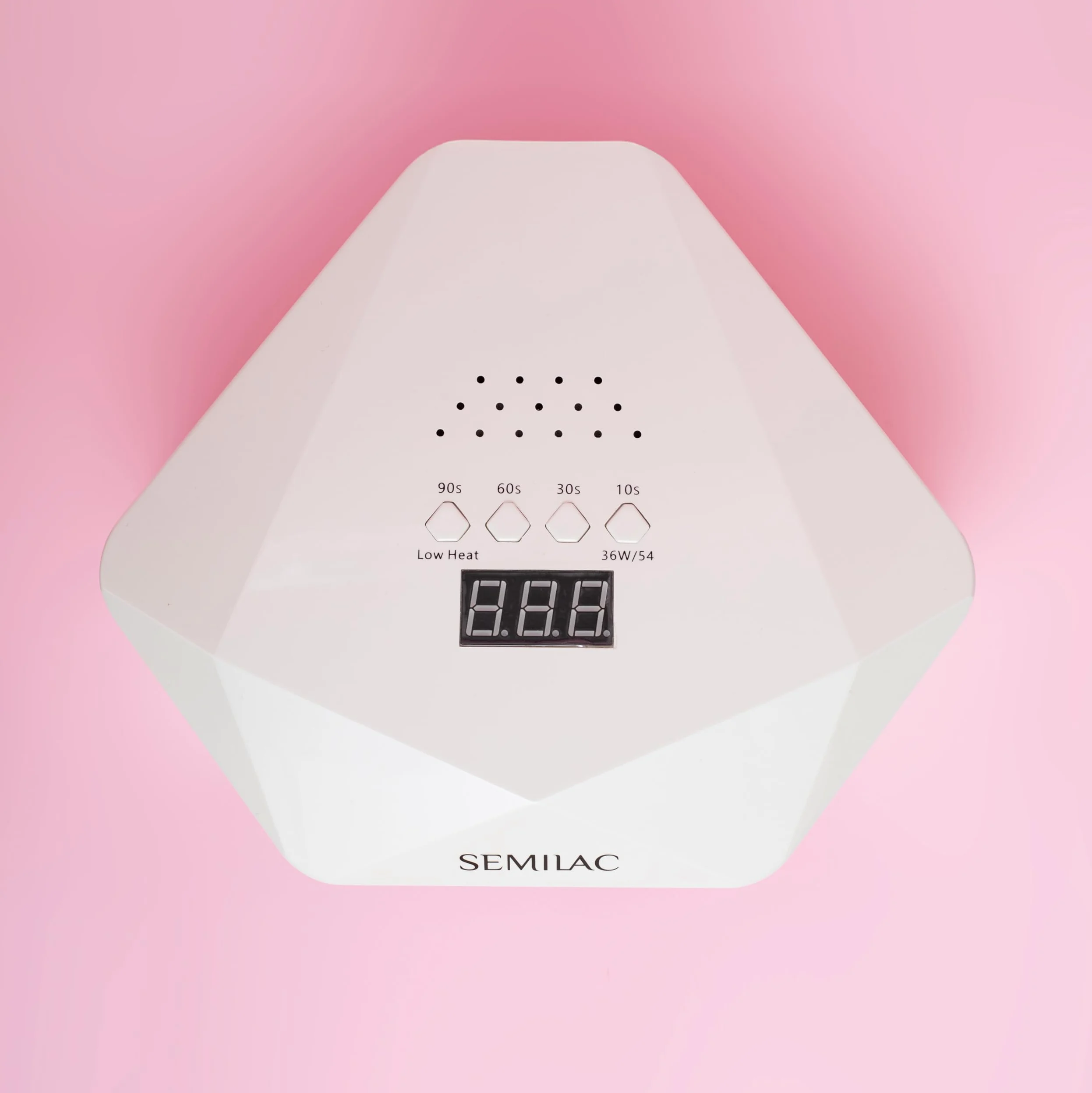 Semilac Lampada UV professionale da 54/36 W per unghie in gel, con 4 tempi di polimerizzazione, display digitale, base rimovibile per una facile manicure e pedicure, asciugatura rapida.