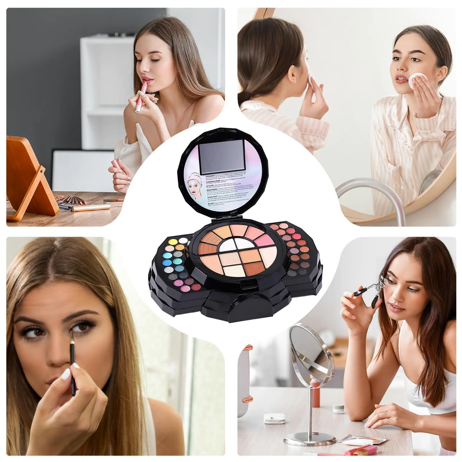 Palette Trucco 110 Colori Molto Pigmentata Portatile Con Specchio Versatile | Kit Trucco Donna Per Donne Ragazze Viaggio Quotidiano Feste Amanti Del Trucco Appassionati Di Bellezza Principianti Ho