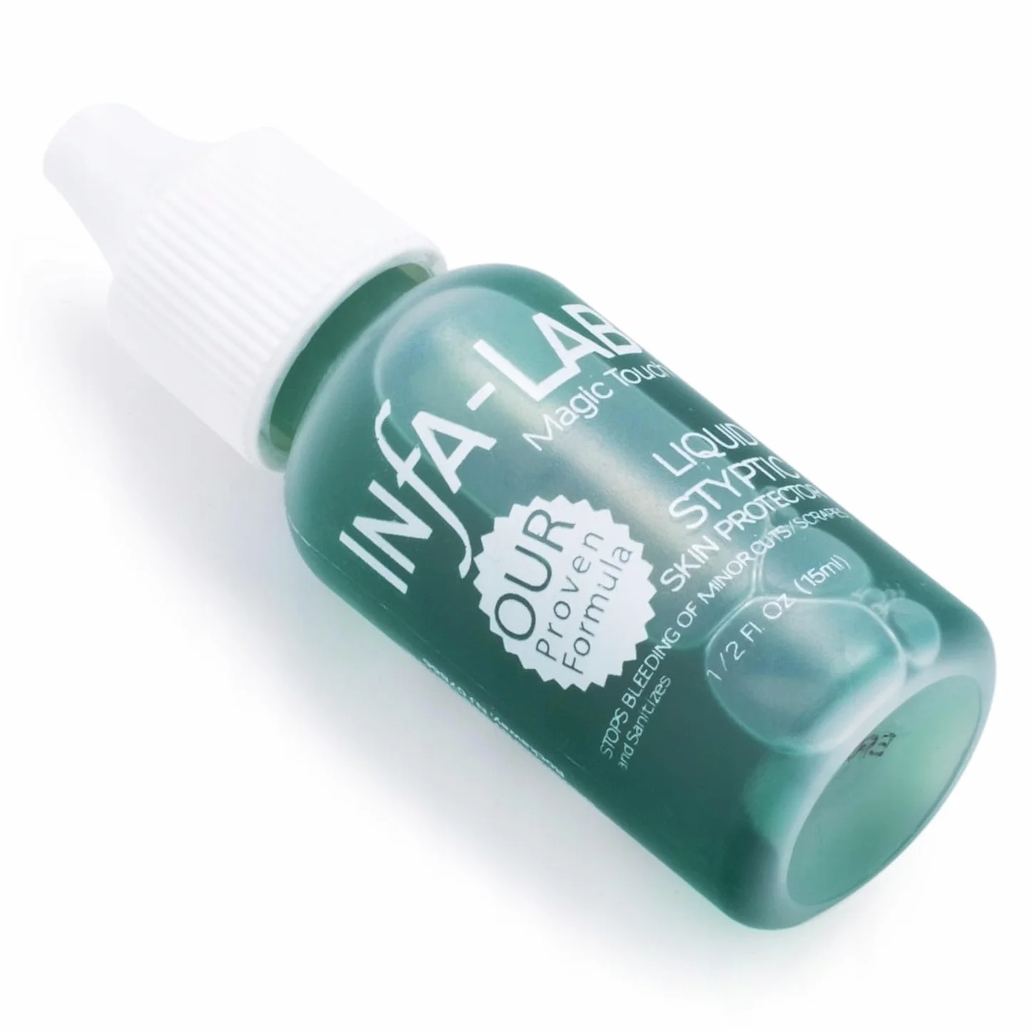 Liquido per fermare il sanguinamento cuticola Agente emostatico per cuticole, cura dell'aloe vera, manicure, Infa Lab, 15 ml.