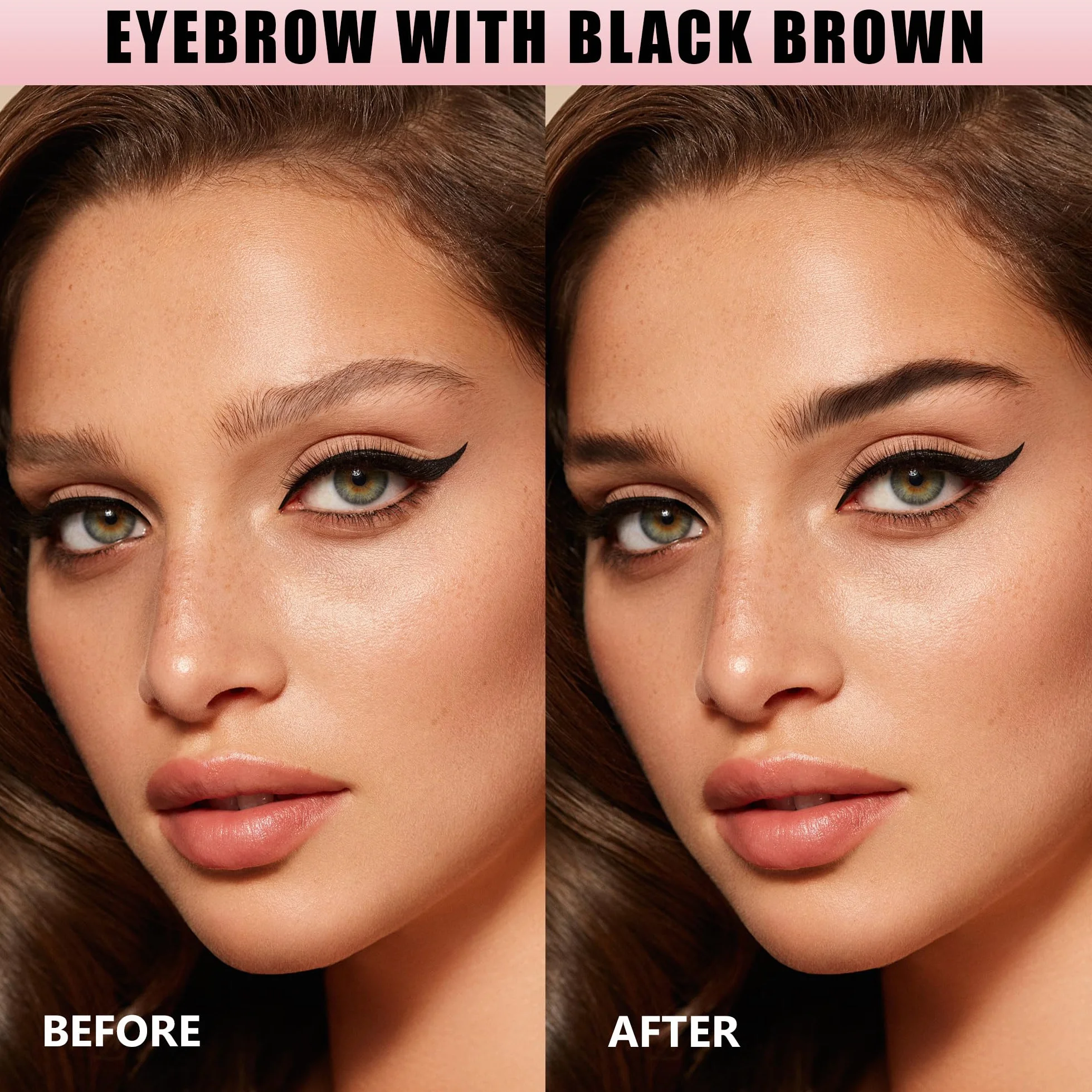 QIC Matita Sopracciglia Impermeabile No Transfer Lunga Durata 12H Microblading Cruelty-Free 06 Black Brown