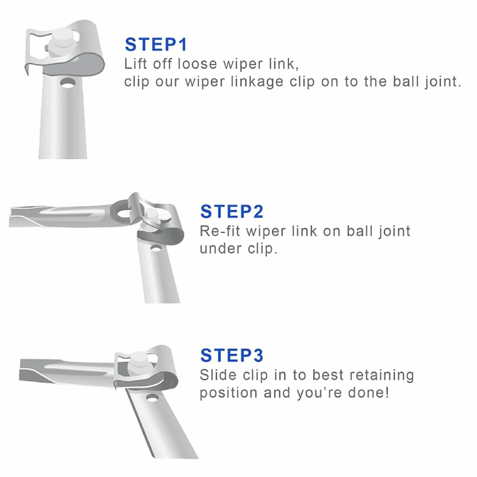 Kit Clip Riparazione Bracci Tergicristallo 4 Pezzi per Auto