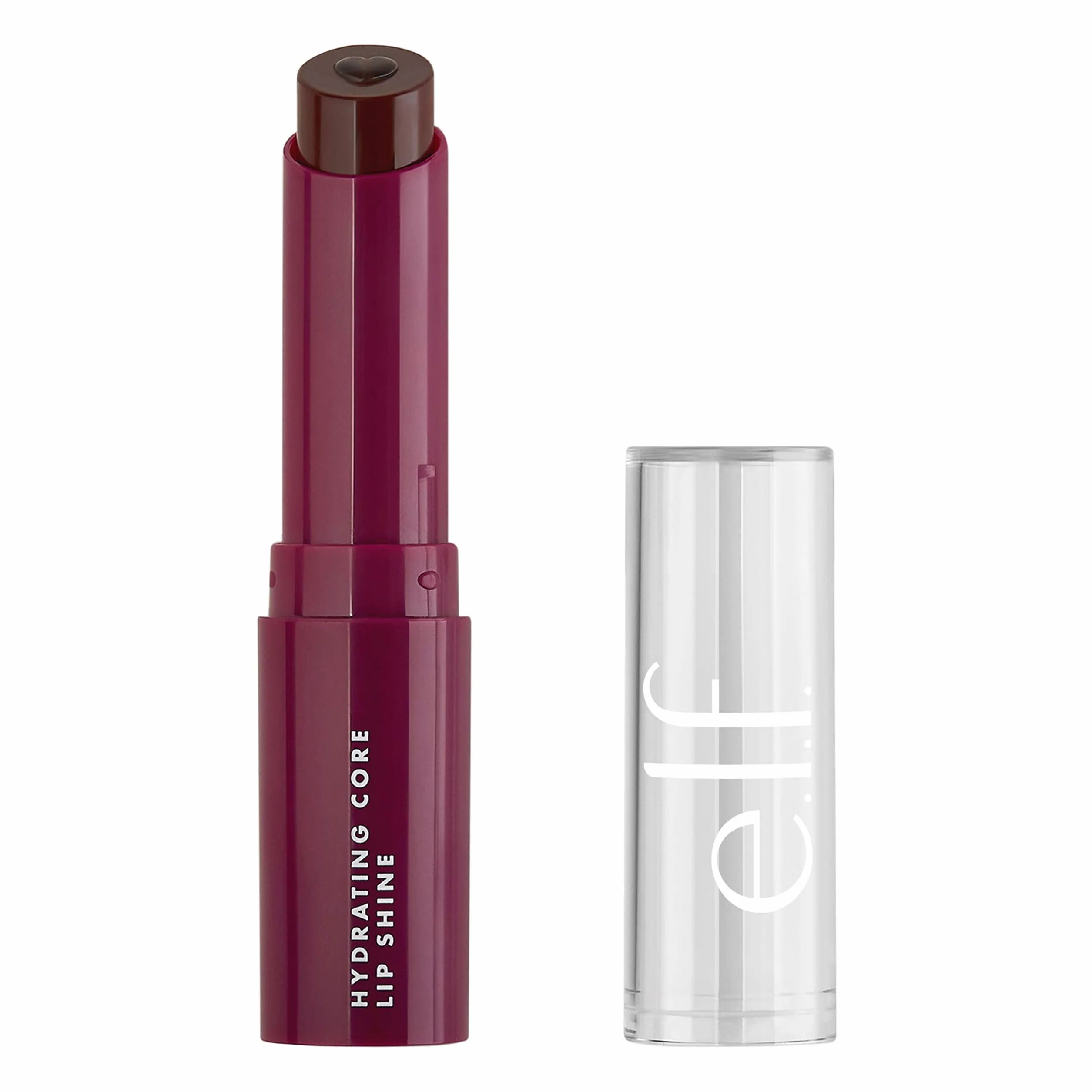 e.l.f. Hydrating Core Lip Shine, balsamo labbra rivitalizzante e nutriente, burrocacao trasparente, Ecstatic, 2,5 g (0,09 oz)