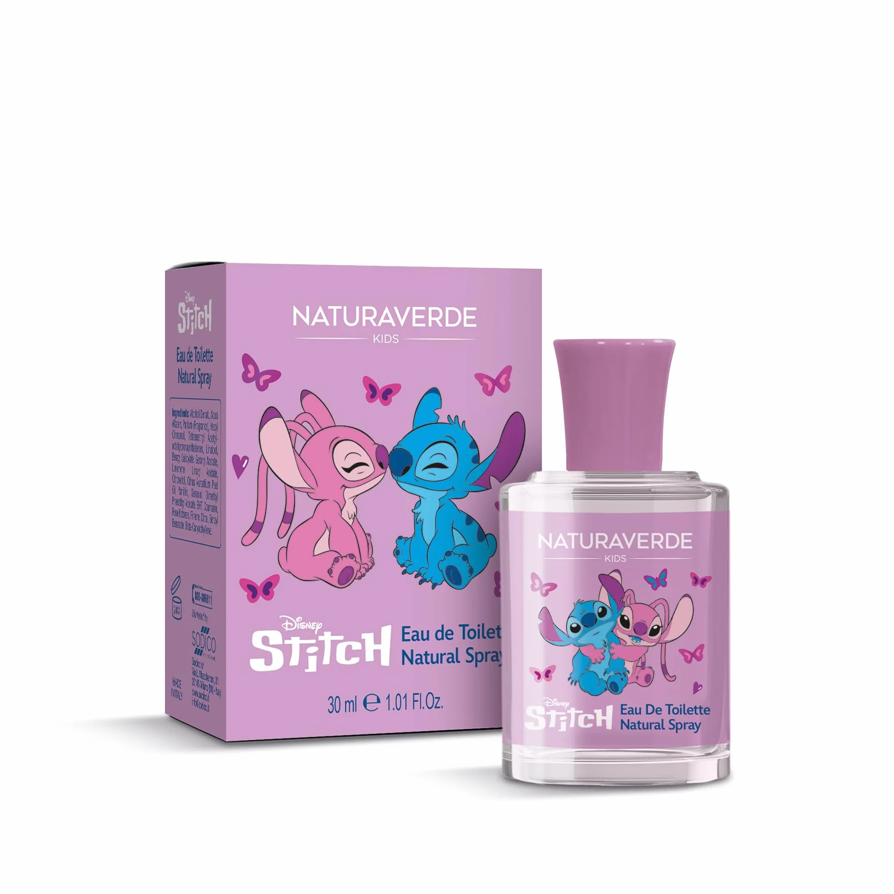 NATURAVERDE Stitch Eau De Toilette 30ml dla Dzieci, Lekka i Słodka Woda Perfumowana dla Dziewczynek