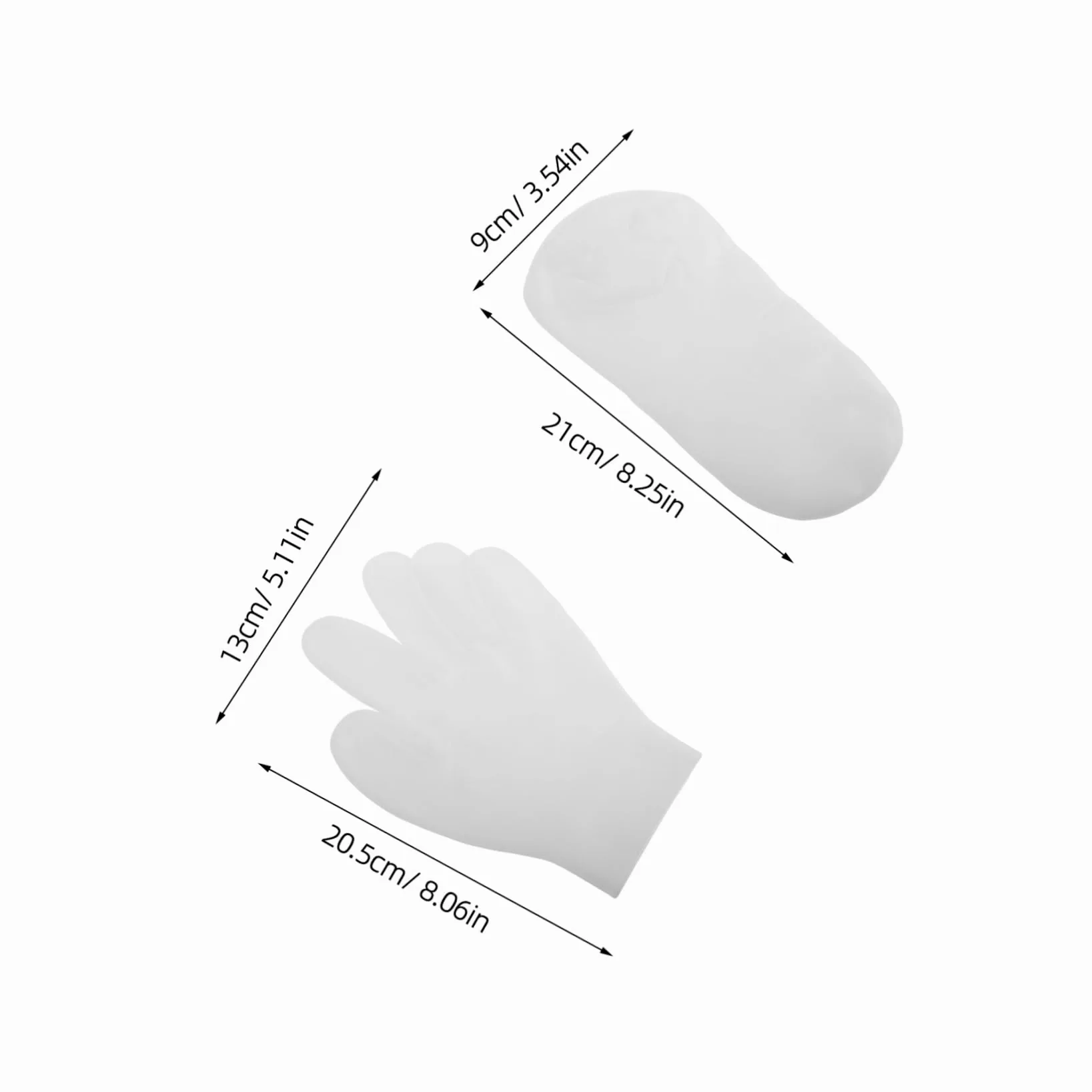 TOYANDONA 8 Calzini e Guanti in Silicone Gel per Piedi e Mani Idratanti Esfolianti e Riutilizzabili della Secca e Screpolata Elasticizzata per Rigenerazione e Morbidezza