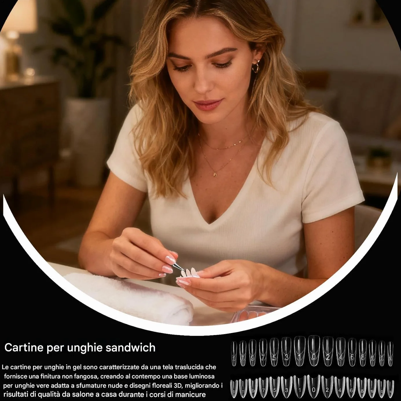 Modulo per punte unghie in gel 240Pc | Forme unghies duali sandwich | Forma unghie gel costruttore | Stampis stile francese forme estensione unghies artistiche per un design manicure