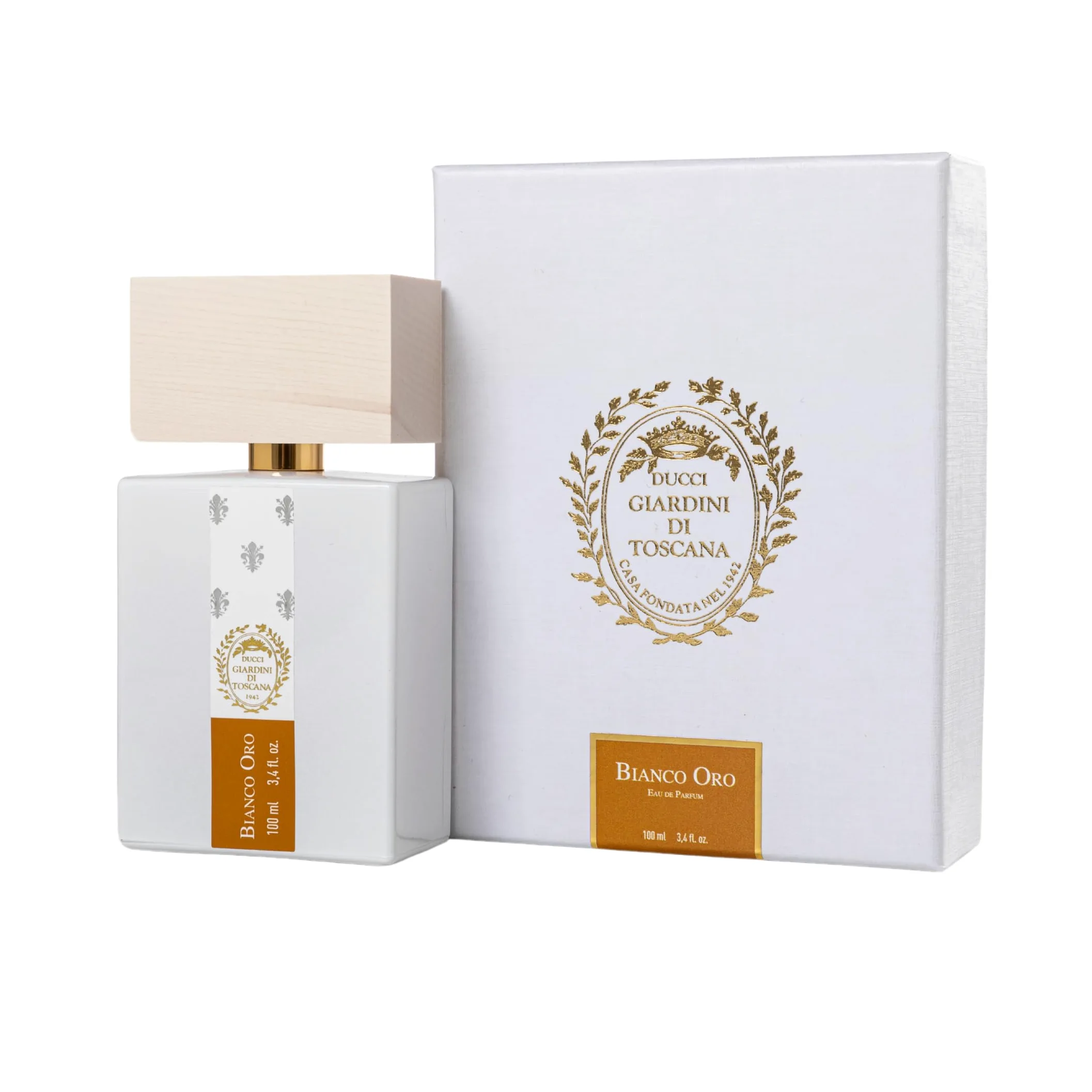 DUCCI Giardini di Toscana BIANCO ORO Eau de Parfum 100 ml | Bianco Oro: Un'Esplosione di Seduzione e MisteroFamiglia Olfattiva: Orientale PiccanteNote di Testa: Pepe rosa e bergamotto