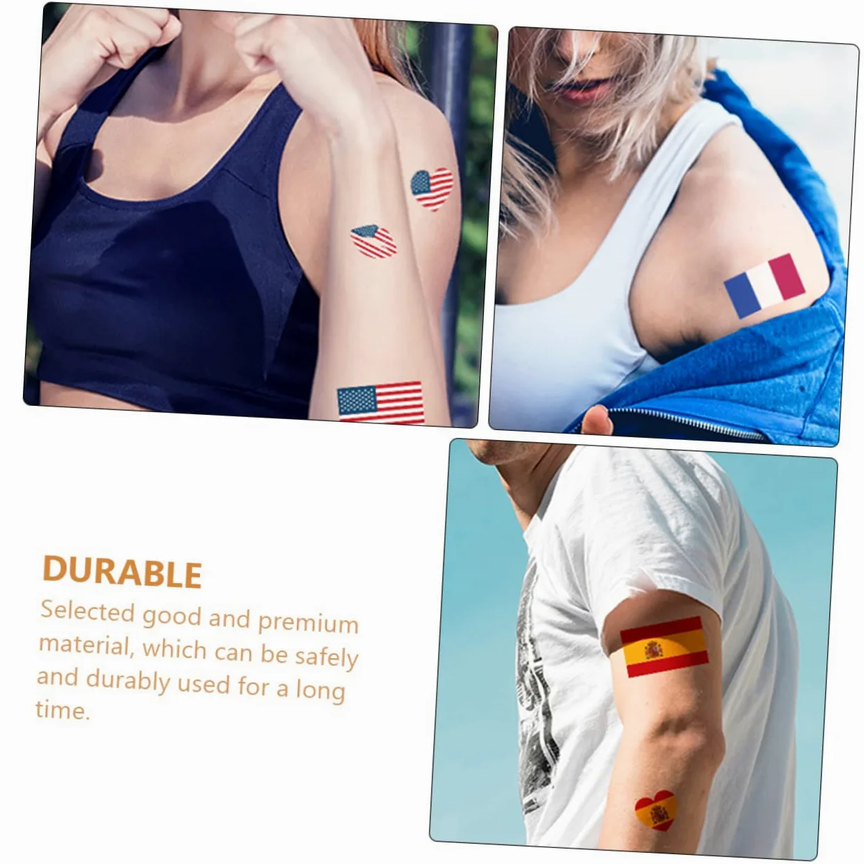 Mipcase 348pezzi Adesivi Temporanei Patriotici Con Bandiera Del Mondo Facciali Impermeabili Per Eventi Sportivi e Festivi Decorazioni Per Luglio e Divertimento