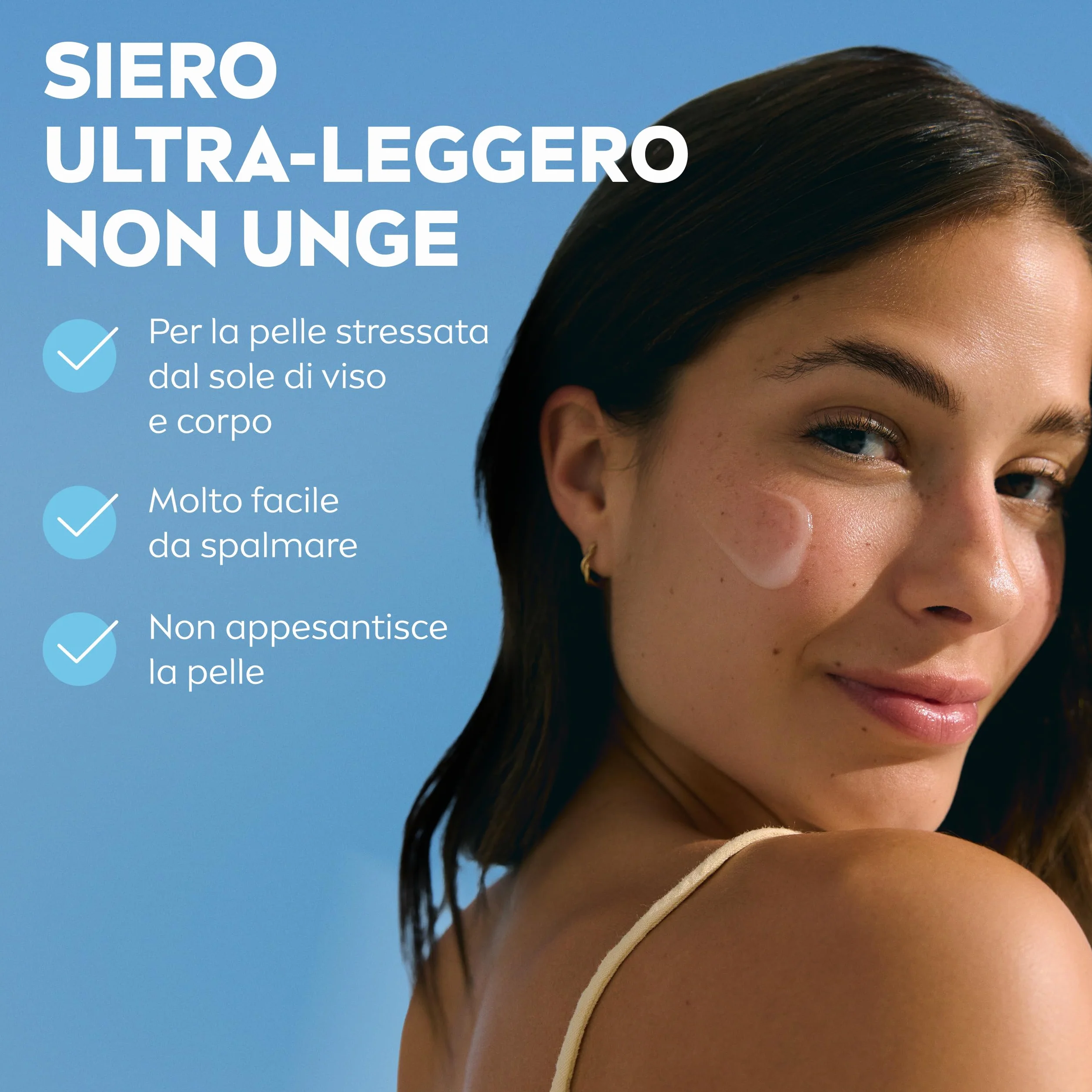 NIVEA SUN Siero Doposole 100 ml, Aftersun con Aloe Vera Bio, Vitamina E e Acido Ialuronico