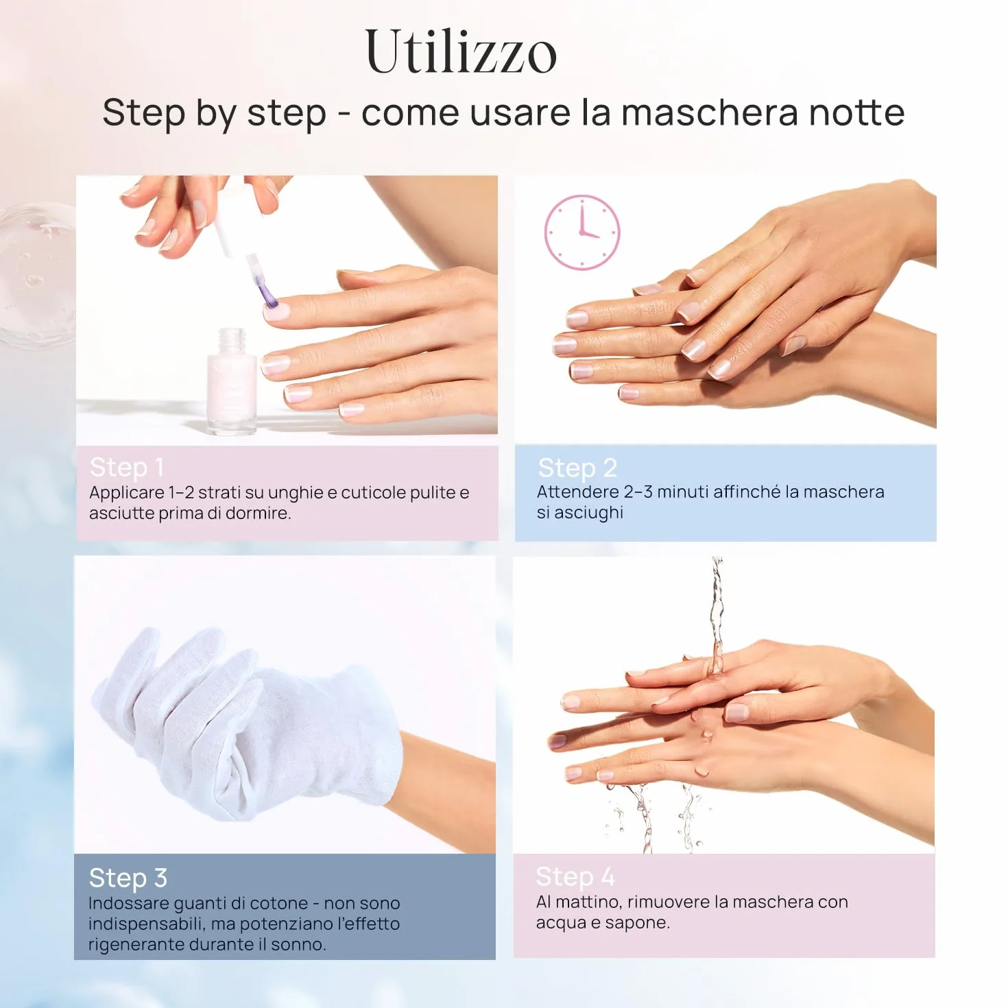 NÉONAIL Maschera Curativa da Notte per Unghie - Rich Care Overnight Cuticle & Nail Mask - Rinforzante per Unghie & Idratante per Cuticole - 7,2 ml