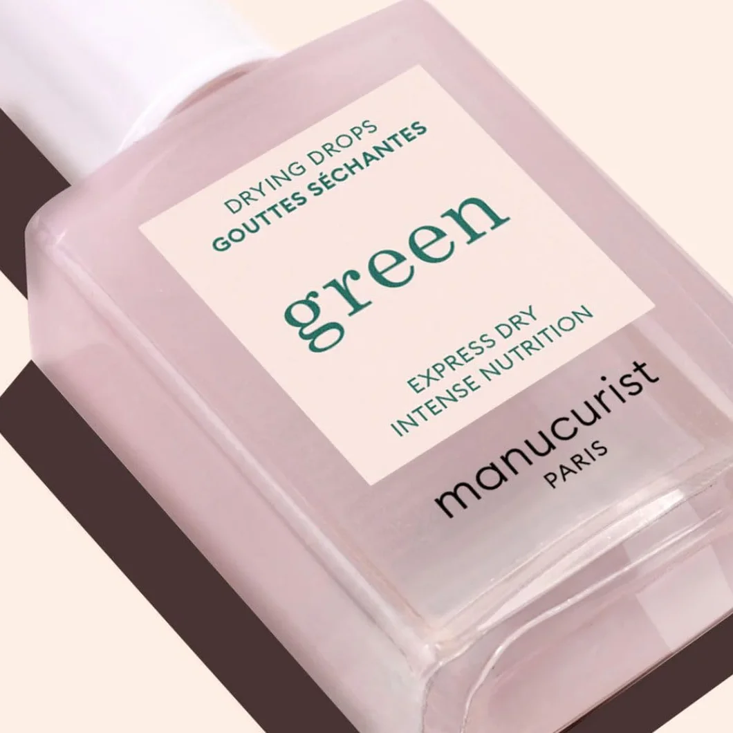 Manucurist - Gocce secche per smalto per unghie ad asciugatura rapida - Riduce la metà del tempo di asciugatura - Cura smalto unghie - Olio cuticole unghie, ceramidi argan - Vegan