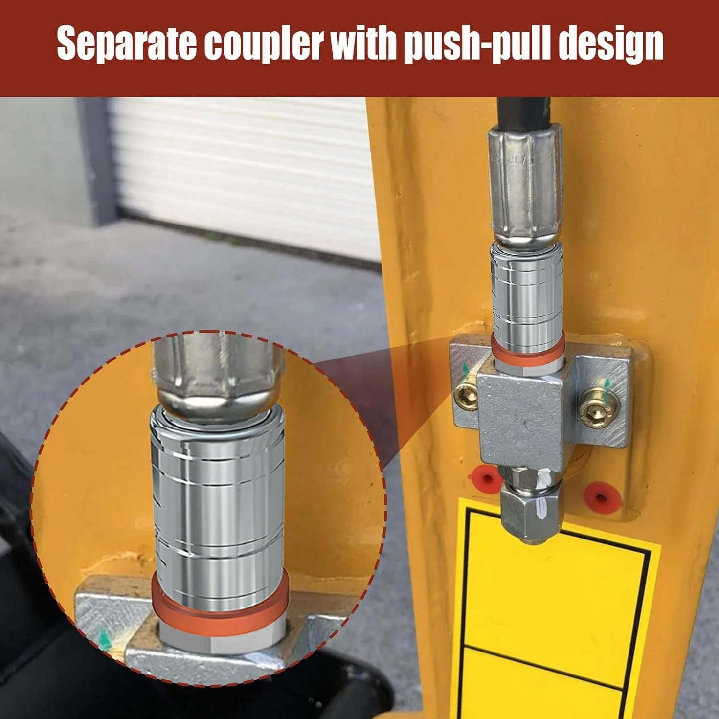 Connettore idraulico 1,27 cm (1/2 pollici) push per JD 5720 5820 6010 6020 6110 6200 7130 7530
