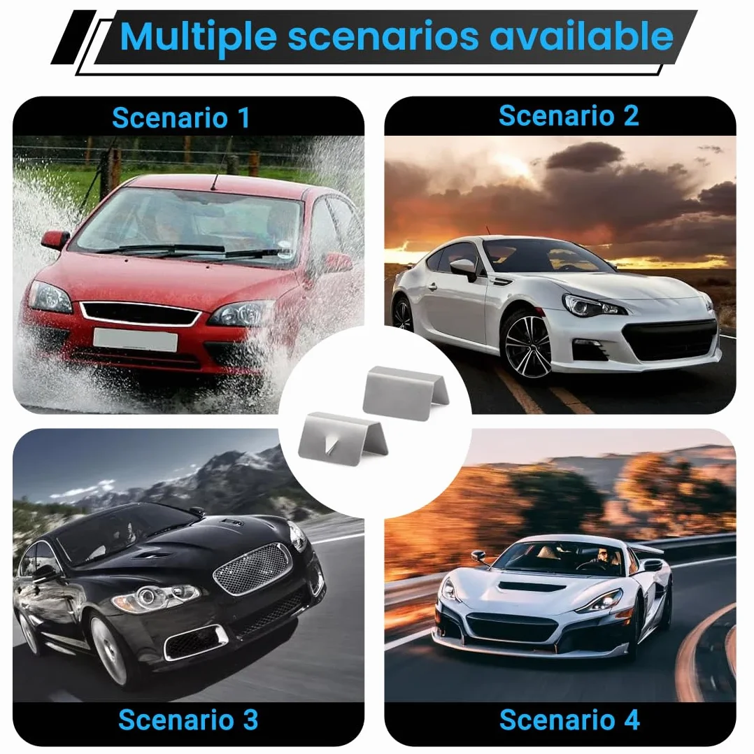 Stainless Steel Clip Deflettori Auto 18 Pezzi, Clip Fissaggio Parabrezza Compatibile HEKO G3