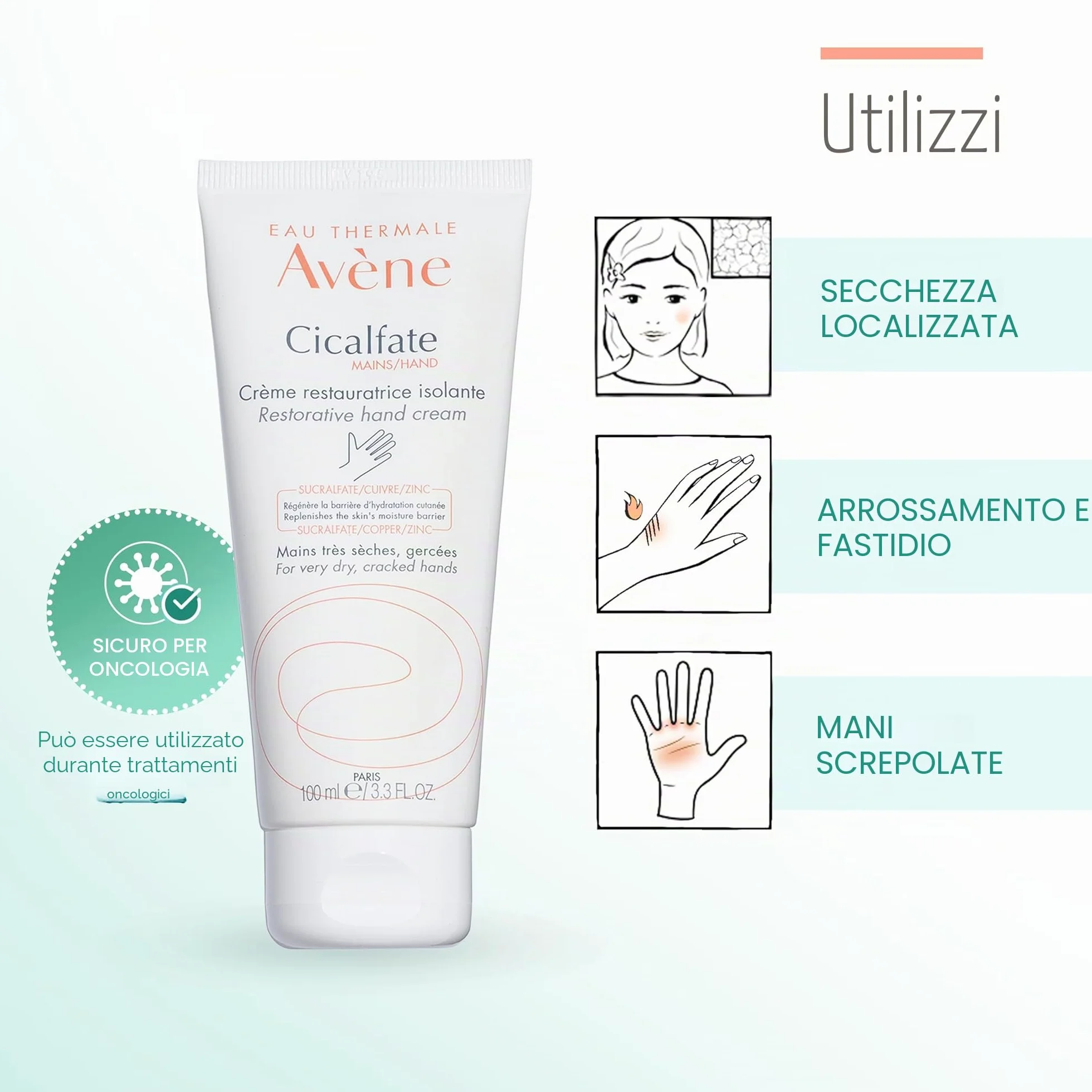 Avene Cicalfate Crema Mani, 100 ml