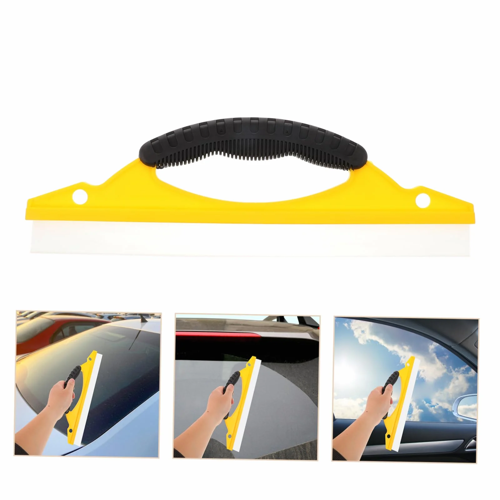Tergivetro Silicone Per Auto Raschietto Per Vetri Strumento Ergonomico Pulizia Finestre Specchi Rimuove Detriti Senza Striature Manutenzione Veicolo