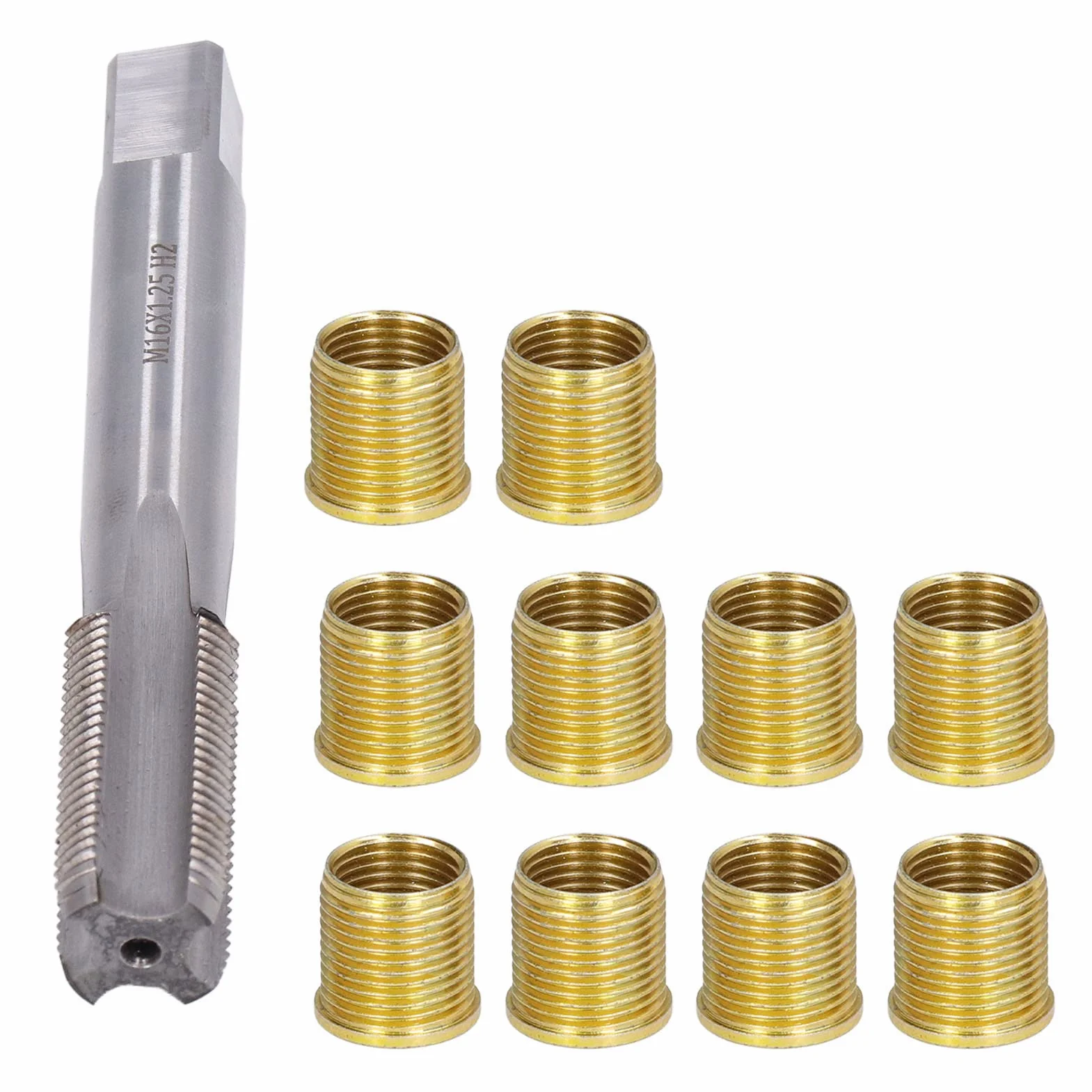 Shanrya Inserti filettati maschio M14 x 1,25 HSS per candele 14 mm
