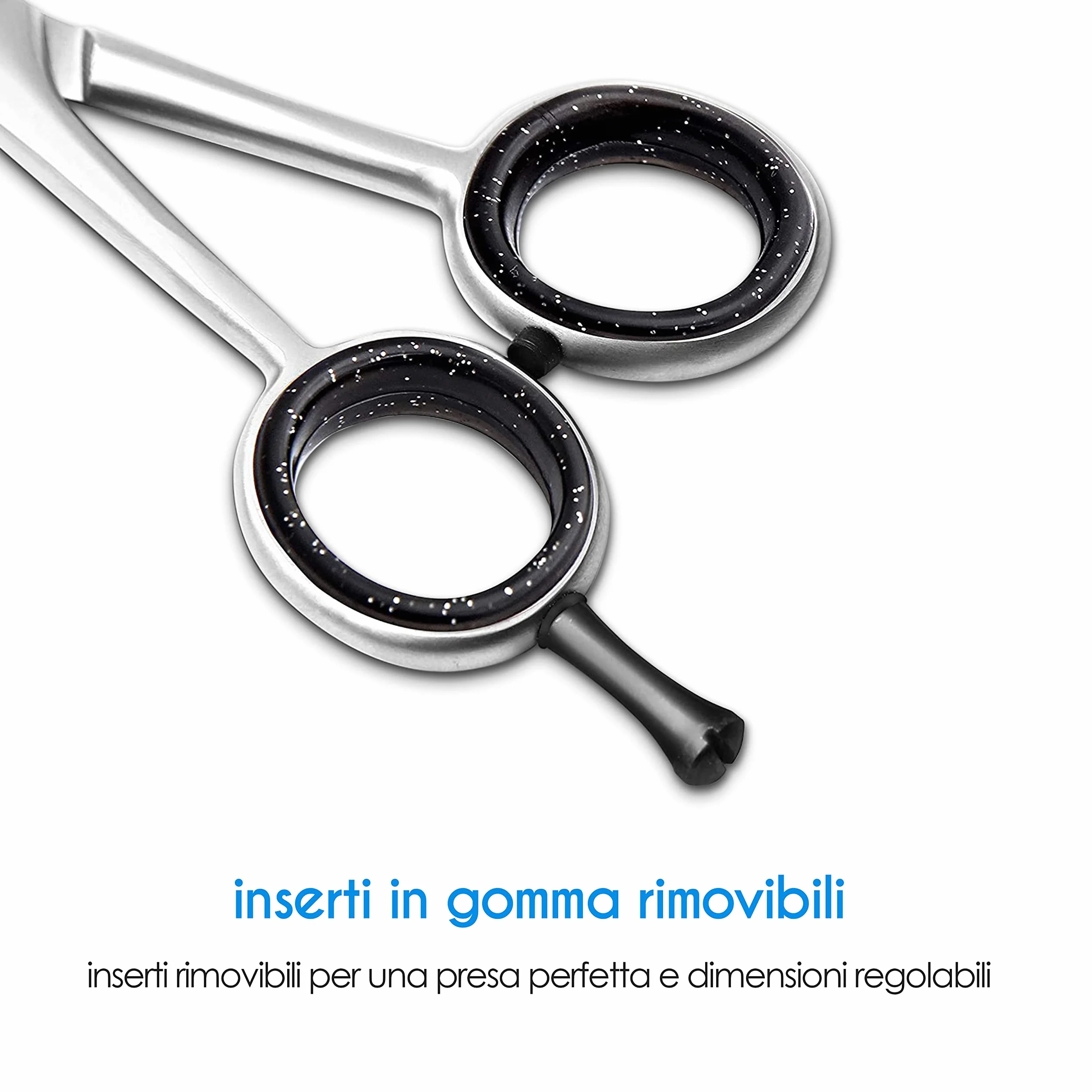 Forbici Parrucchiere Professionali 6.5" Acciaio Inossidabile per Taglio Capelli Barbiere Argento
