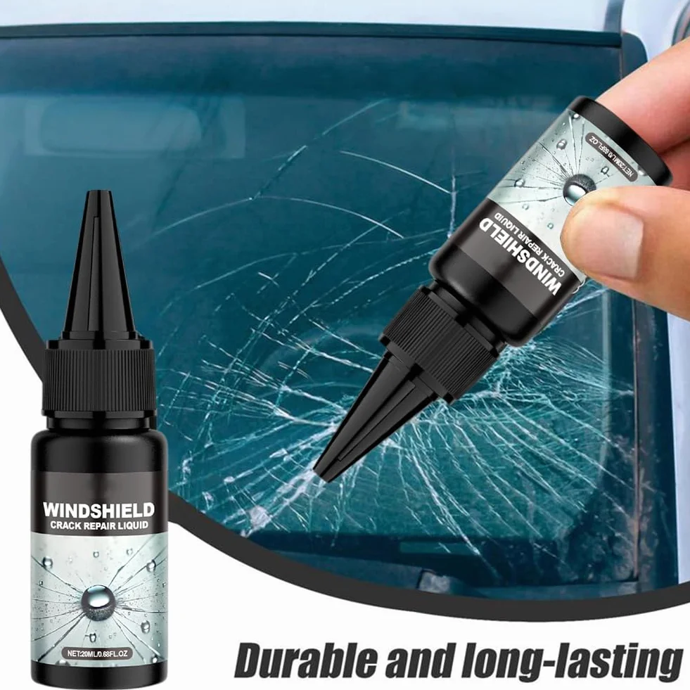 Liquido per Riparazione Crepe Parabrezza Auto, 20 ml