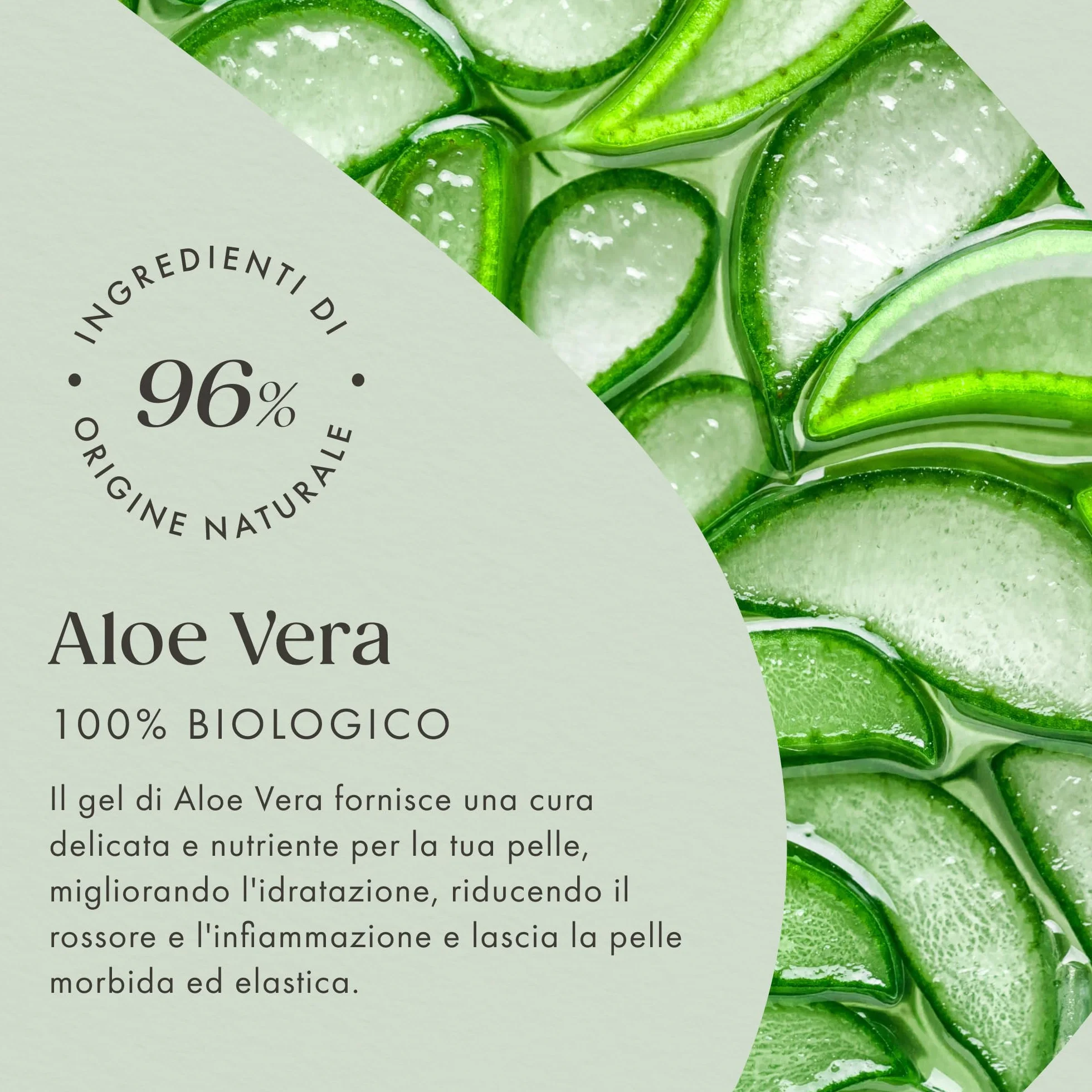 Satin Naturel Gel Aloe Vera Bio 200 ml – 100% Vegano & Cosmetica Naturale – Gel di Aloe Vera Concentrato – Con Acido Ialuronico & Pantenolo – After Sun per Viso, Corpo e Capelli