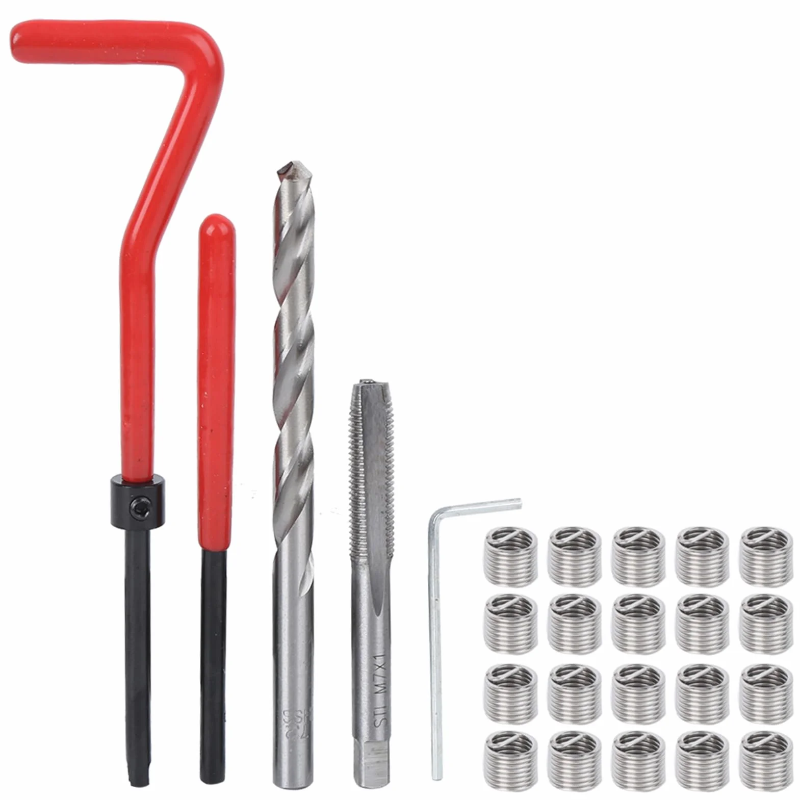 Kit Riparazione Filettatura M7 Set 25 Pezzi Filettature Spelate