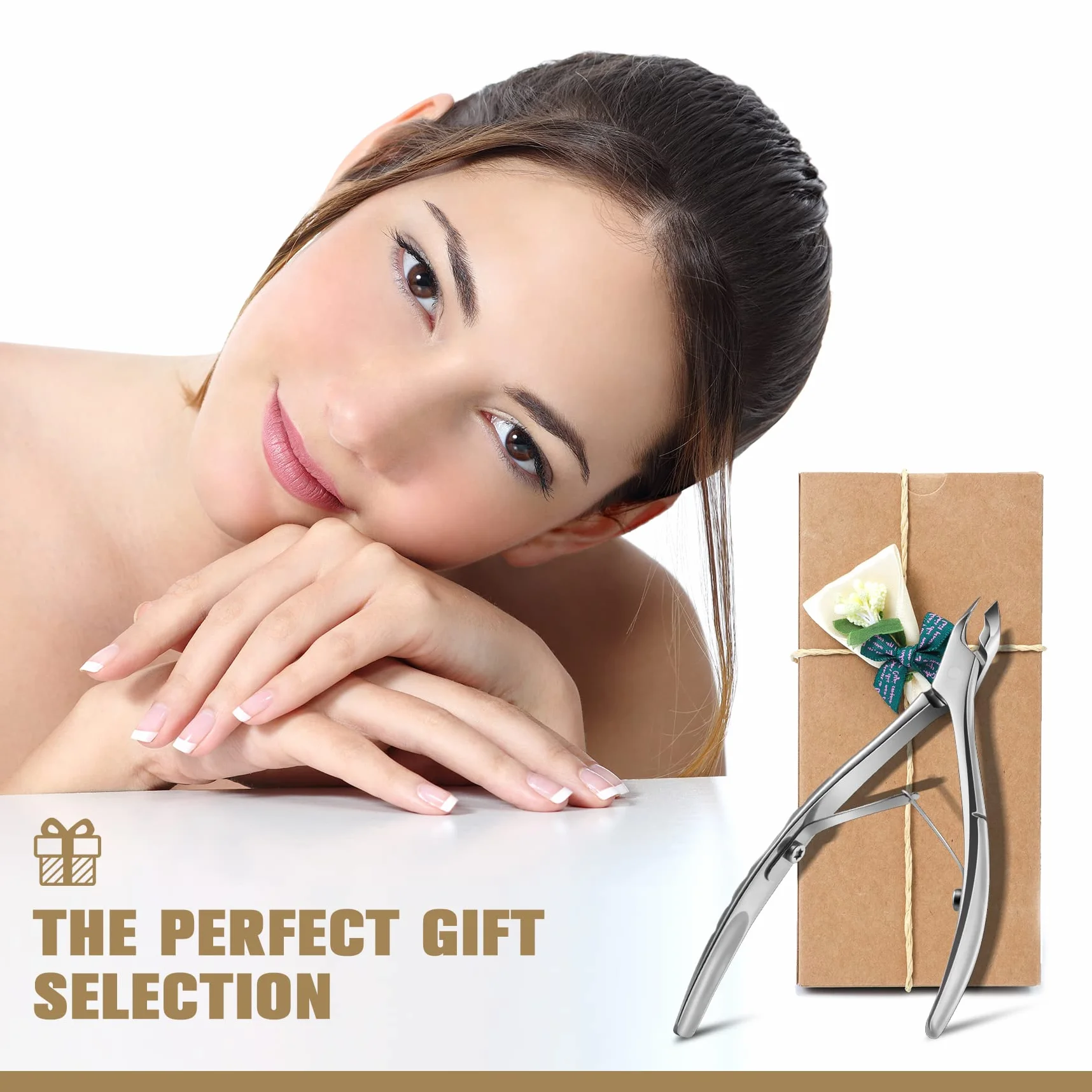 FERYES Tagliacuticole Professionale 2 in 1 Pinza per Cuticole 6 mm Acciaio Inossidabile