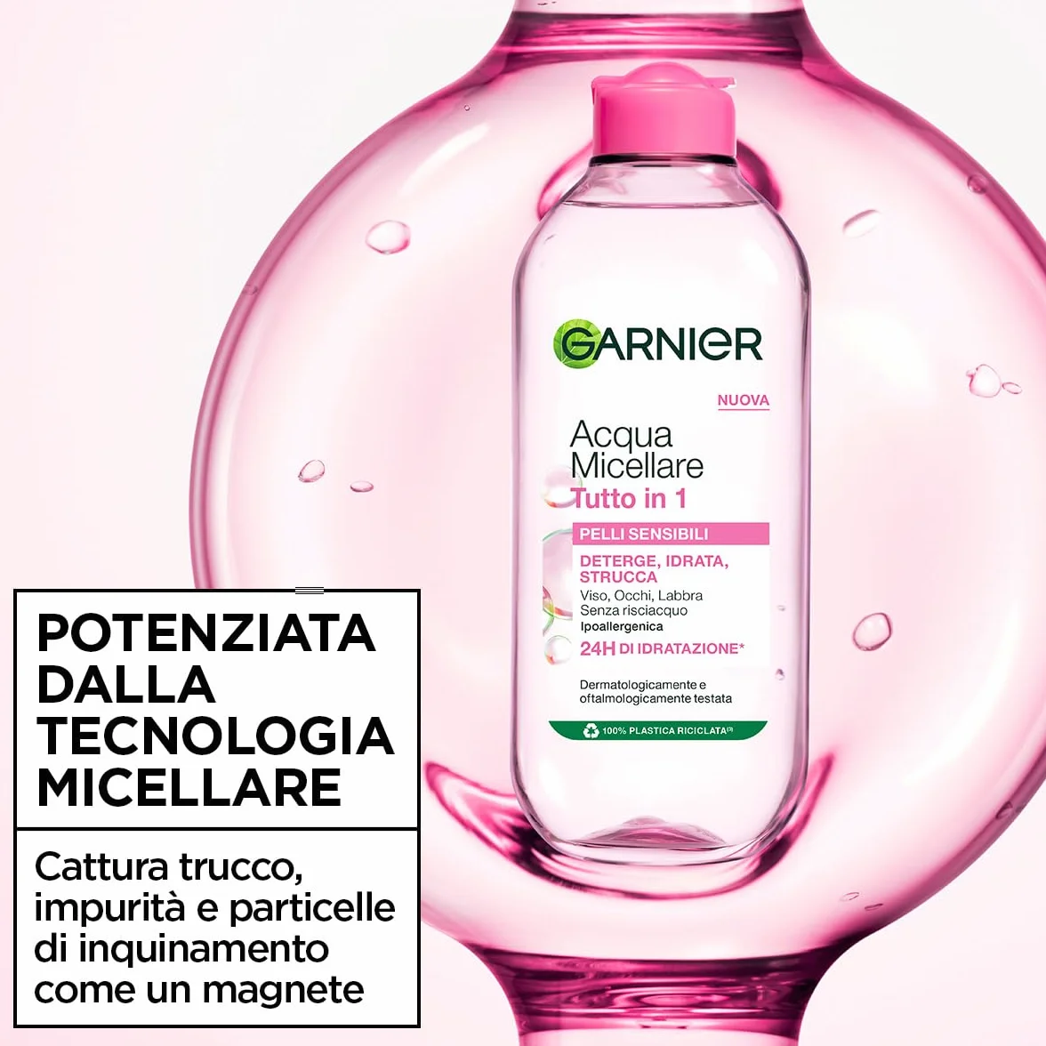 Garnier SkinActive Acqua Micellare Tutto in 1 400 ml Pelli Sensibili Micelle Glicerina