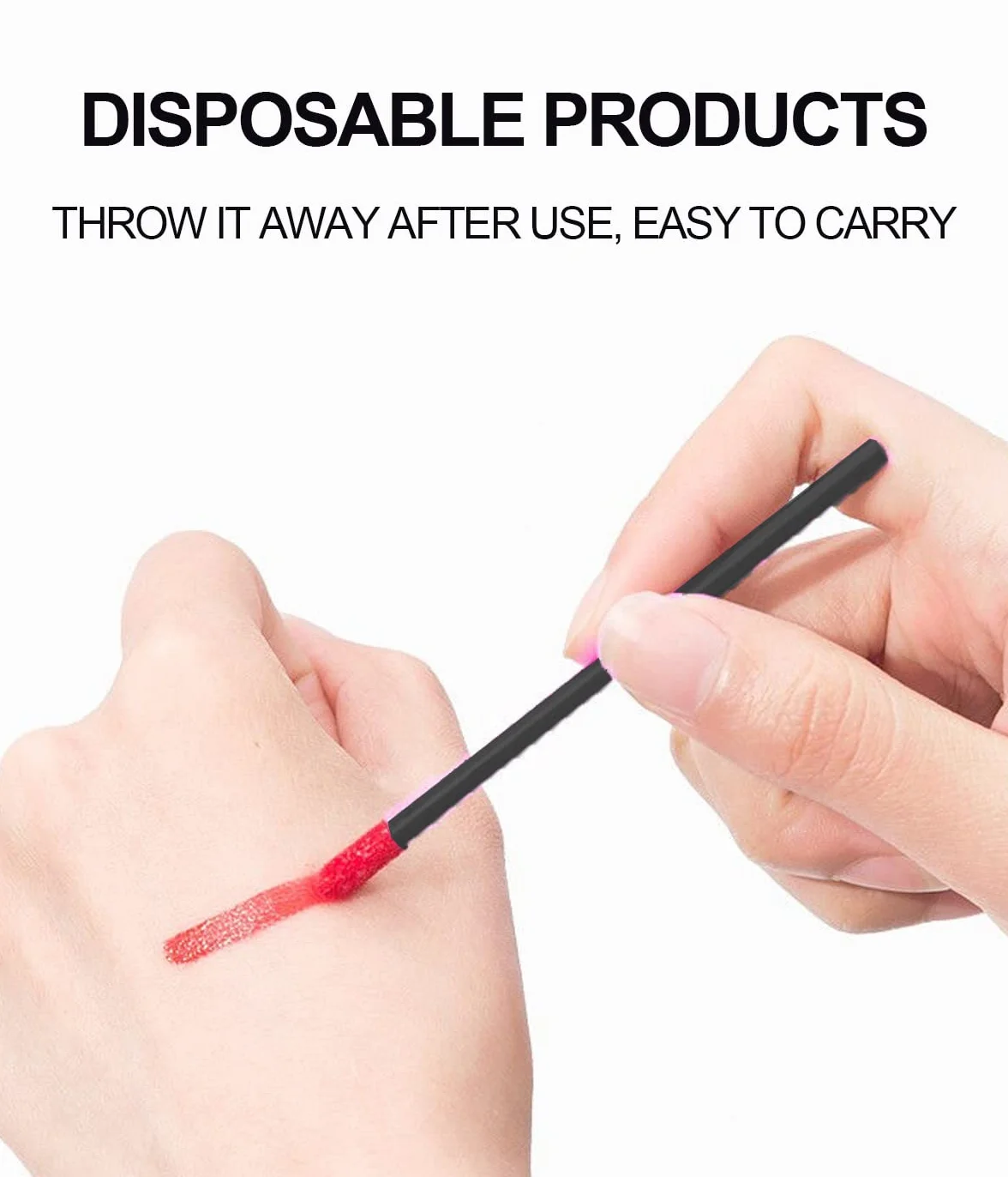 200 pezzi pennello labbra make up, WeddHuis scovolini mascara monouso pennello trucco correttore ciglia sopracciglia, Kit di strumenti di bellezza per applicatore