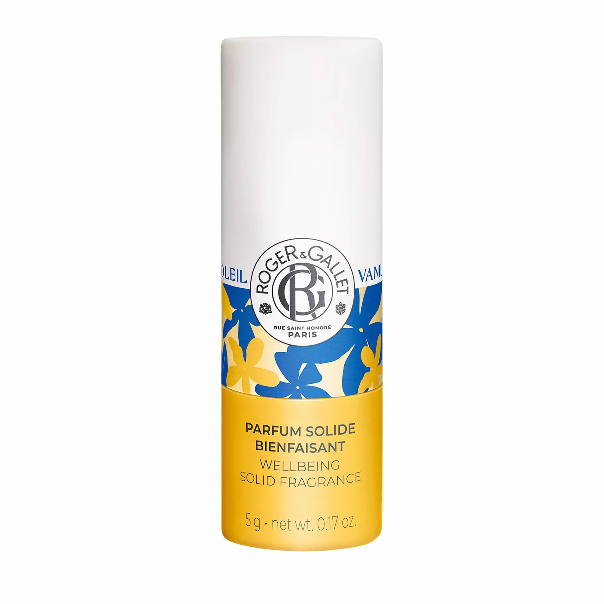 Roger&Gallet - Vanille Soleil - Profumo Solido di Benessere - Gelsomino, Vaniglia, Ylang-Ylang - 5g