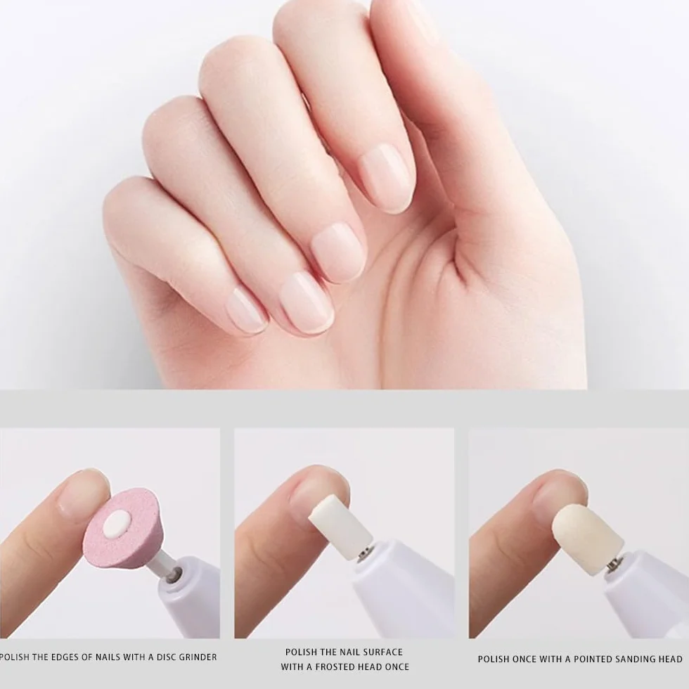 Punte per fresa per unghie, corindone, professionali per manicure e pedicure