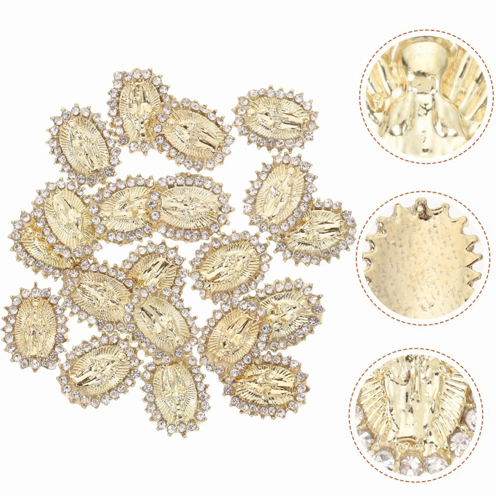 5 Set Ciondoli Per Unghie Decorazioni Religiose Per Nail Art Accessori Brillanti Per Creazioni Uniche E Divertenti Condividere Famiglia 20 Pezzi * 5