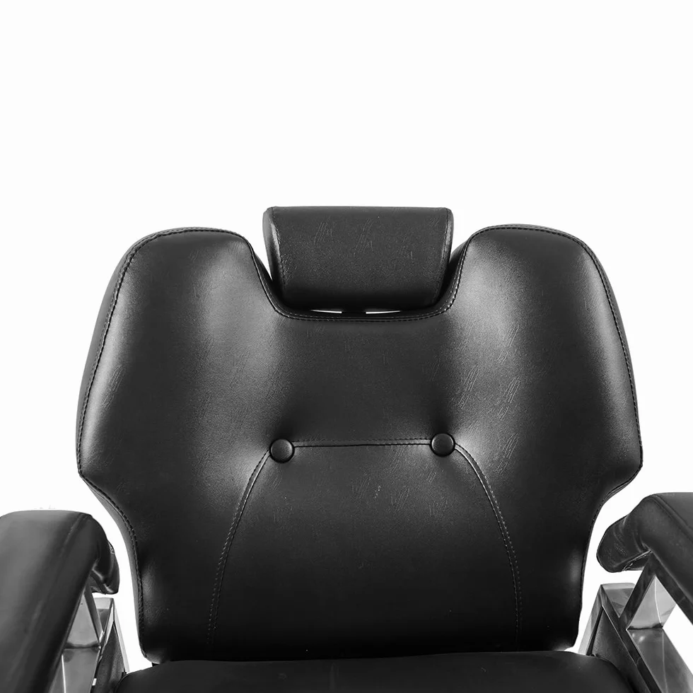 Poltrona da parrucchiere, sedia da parrucchiere idraulica reclinabile barbiere 360° per salone professionale, 110 x 70 x 100-113 cm (nero)