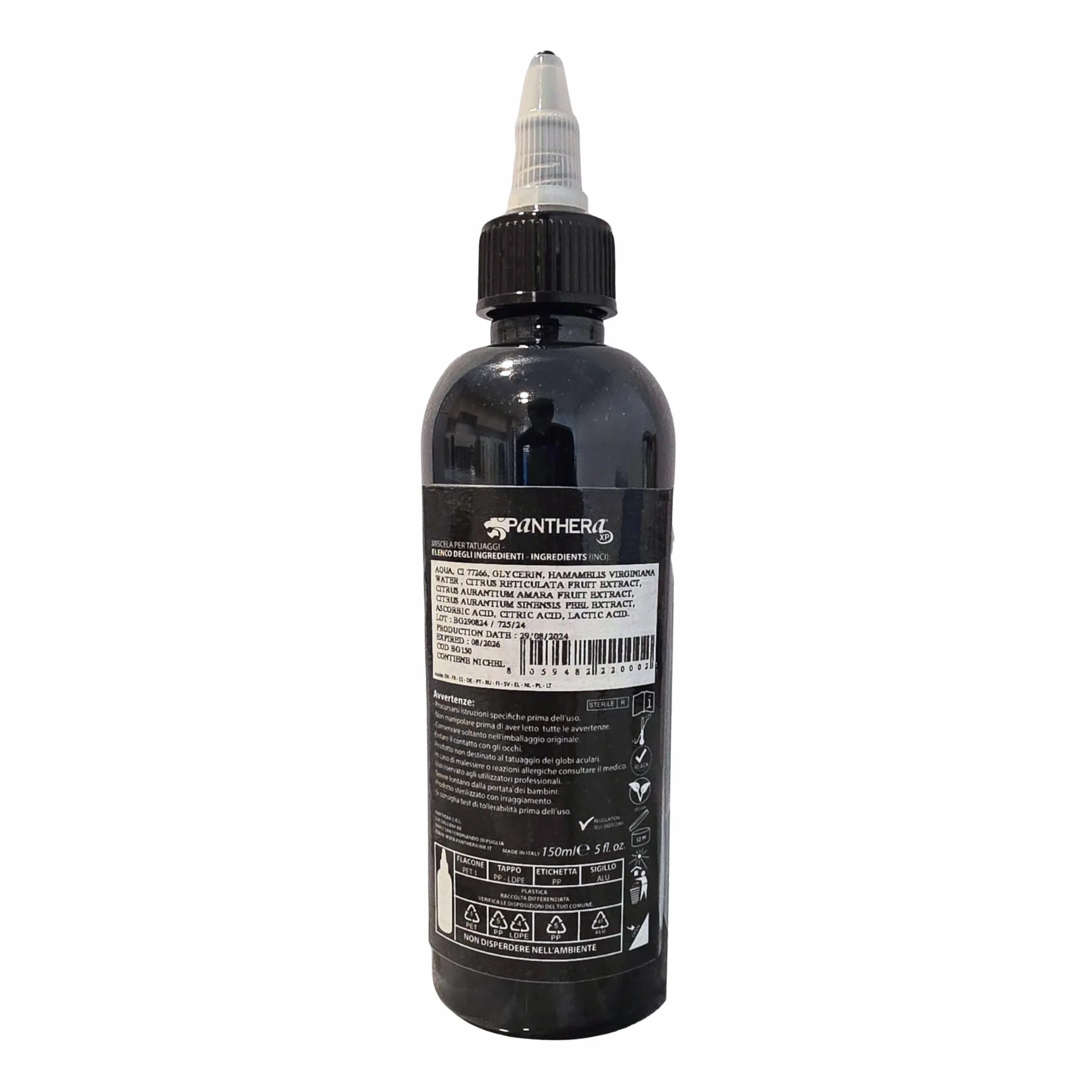Panthera Black Gold 150 ml inchiostro per tatuaggi- tattoo ink Reach conform