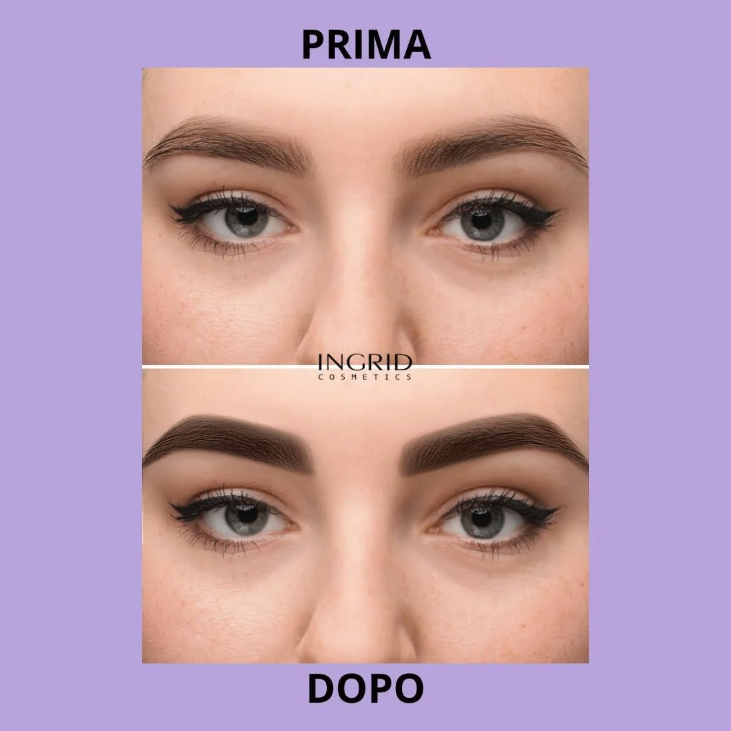 Kit di Colorazione Semipermanente per Sopracciglia, Tinta per Sopracciglia Risultato Naturale, Crema Henna Formula Vegan Dura Fino a 4 Settimane (CASTANO)