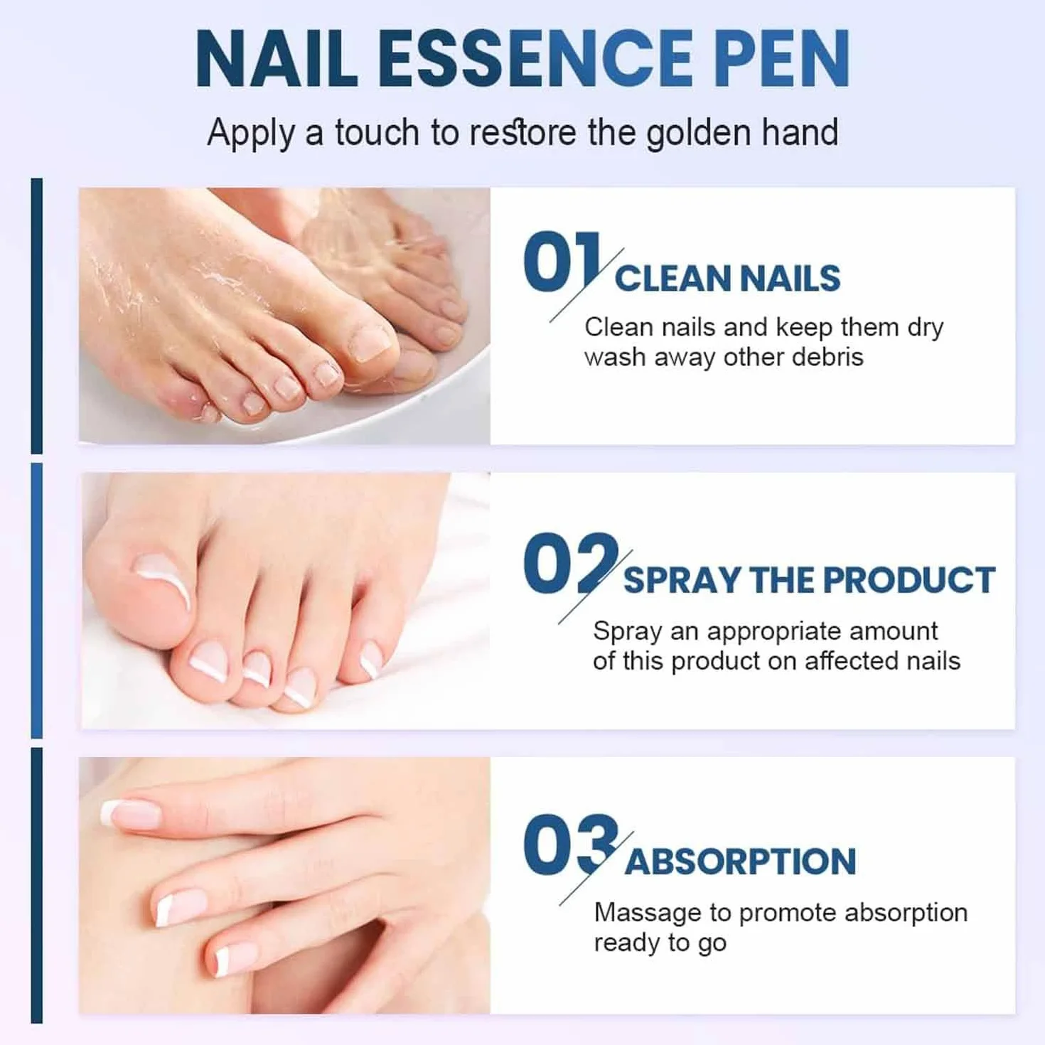 3 pezzi Spray Idratante Per La Cura Delle Unghie,Cura Nutriente Per Unghie Danneggiate Delle Mani E Dei Piedi,Mantiene I Piedi Freschi E Asciutti Tutto Il Giorno,Non Grassa,Per Tutti I Tipi Di Unghie