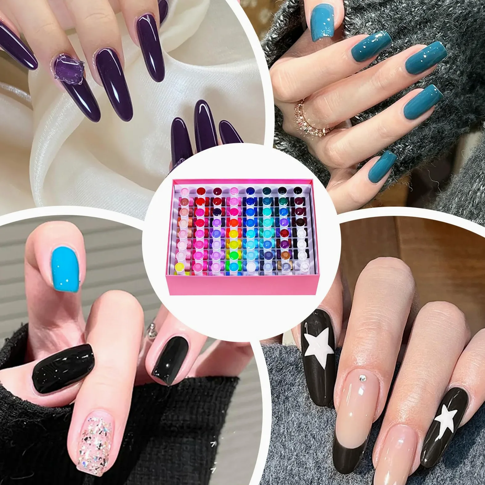 Kit Smalto Gel Asciugatura Rapida con 60 Colori e Lunga Durata per Prodotti | Smalto Gel Per Unghie Per Vacanza Festa Salone Casa Viaggio Matrimonio Sposa Spa Cura Party Quotidiano