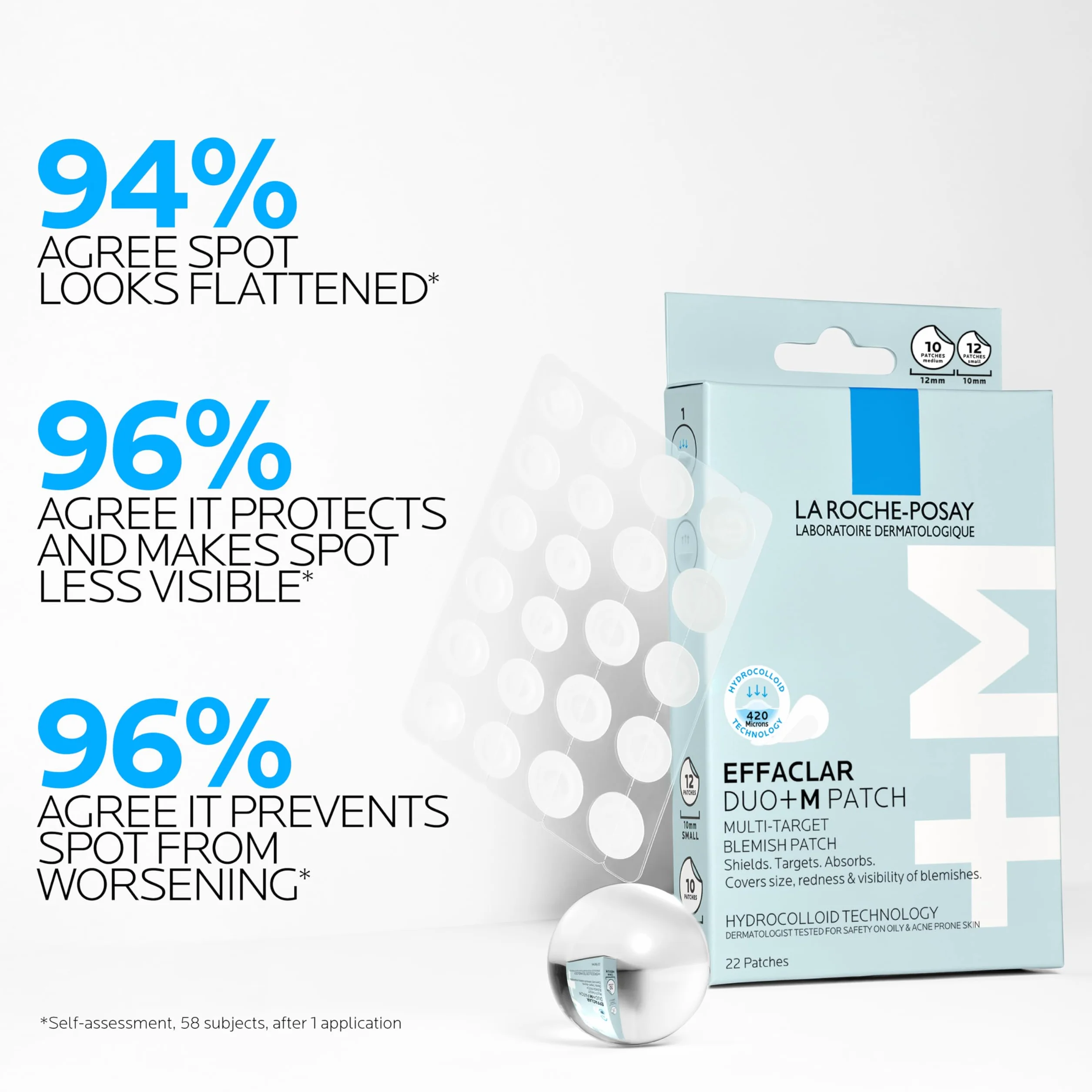 La Roche-Posay Effaclar Duo+M Patch Anti-Imperfezioni, Per Pelle a Tendenza Acneica, Imperfezioni Attenuate in 3 ore, Macchie Post-Acneiche Meno Visibili + Routine Correlate a Questo Prodotto