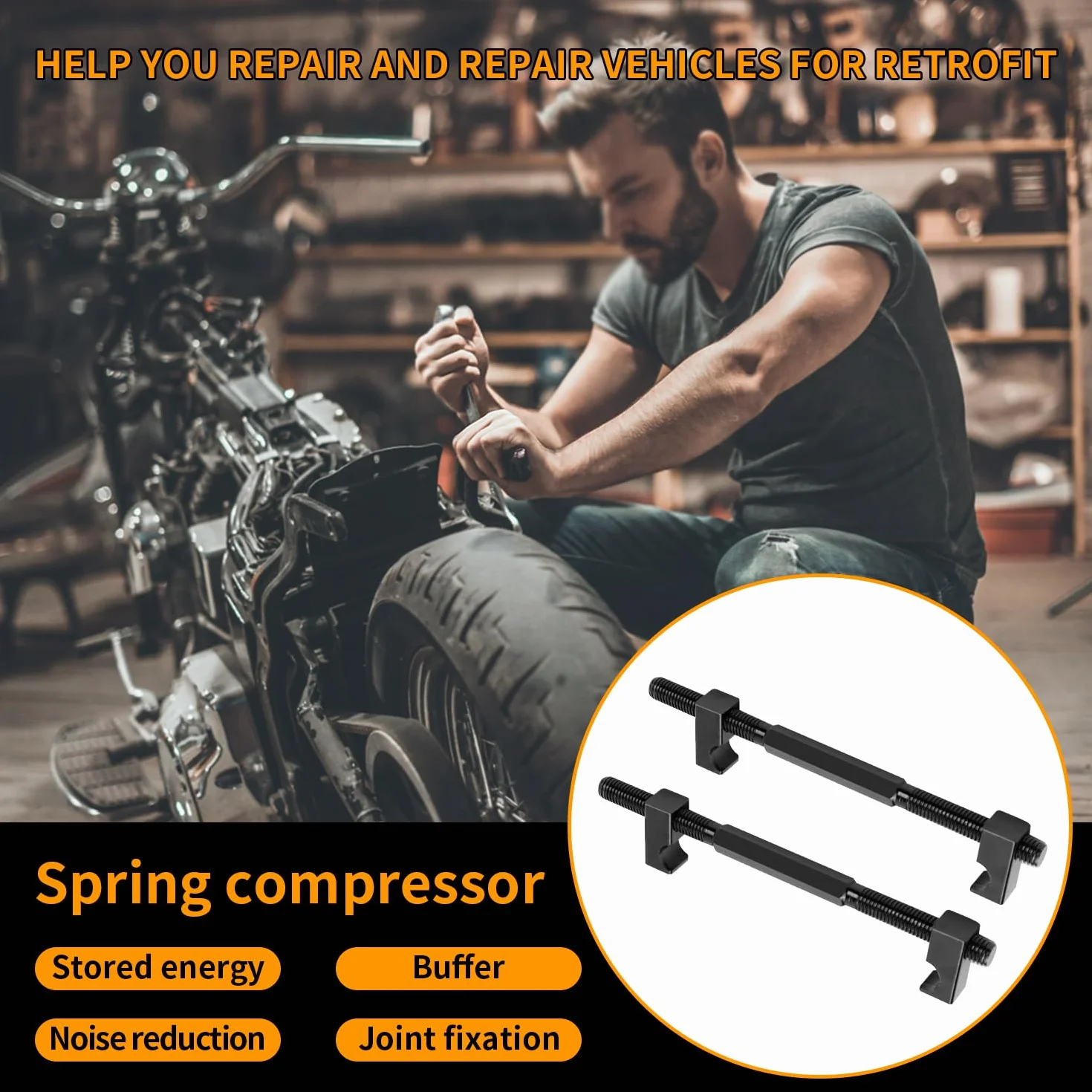 Smonta Molle Ammortizzatori Attrezzi per Moto Compressore 2 Pezzi