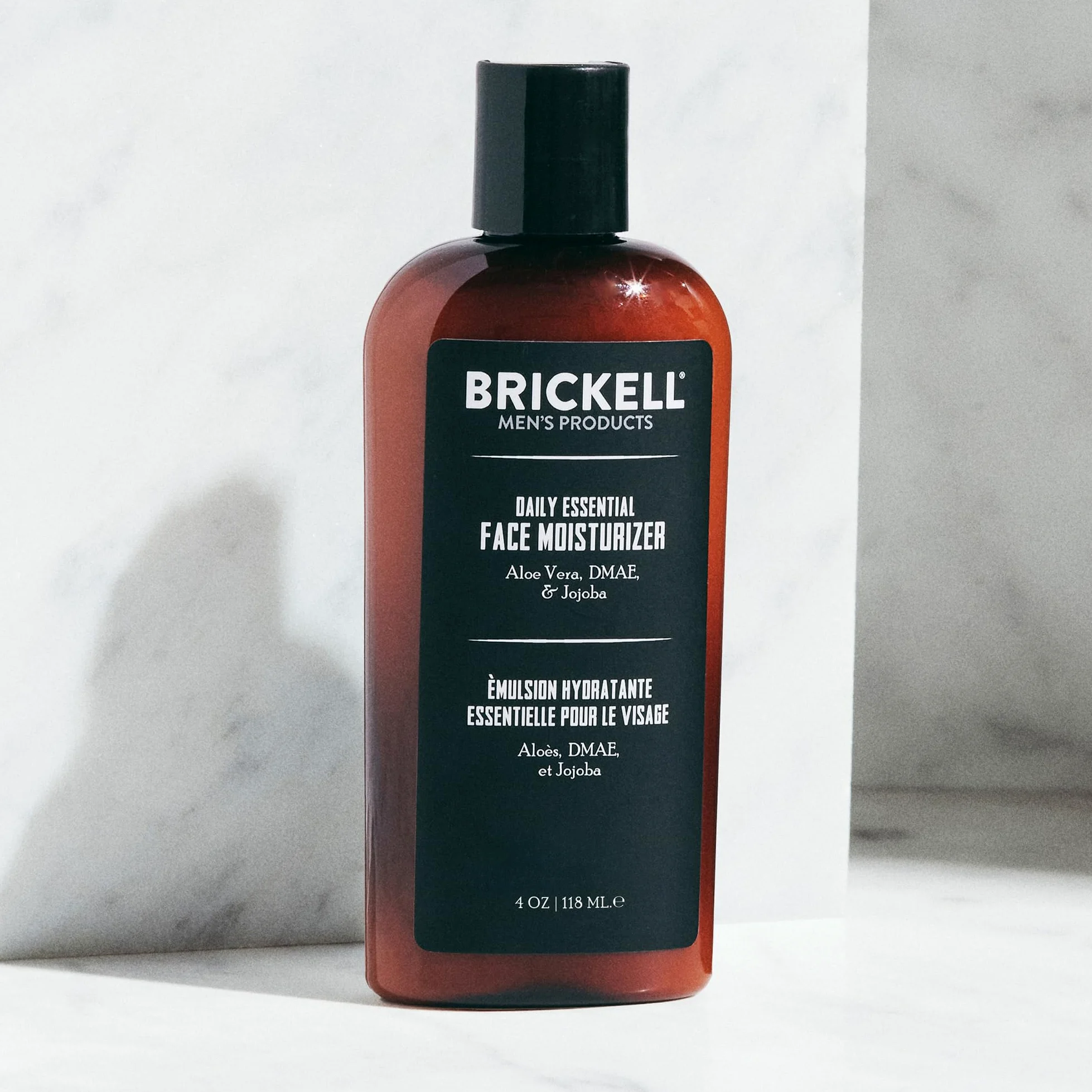 Brickell Men's Products Crema Idratante Viso Essenziale Quotidiana per Uomo - Lozione Viso Naturale ed Organica, 118 ml, Inodore