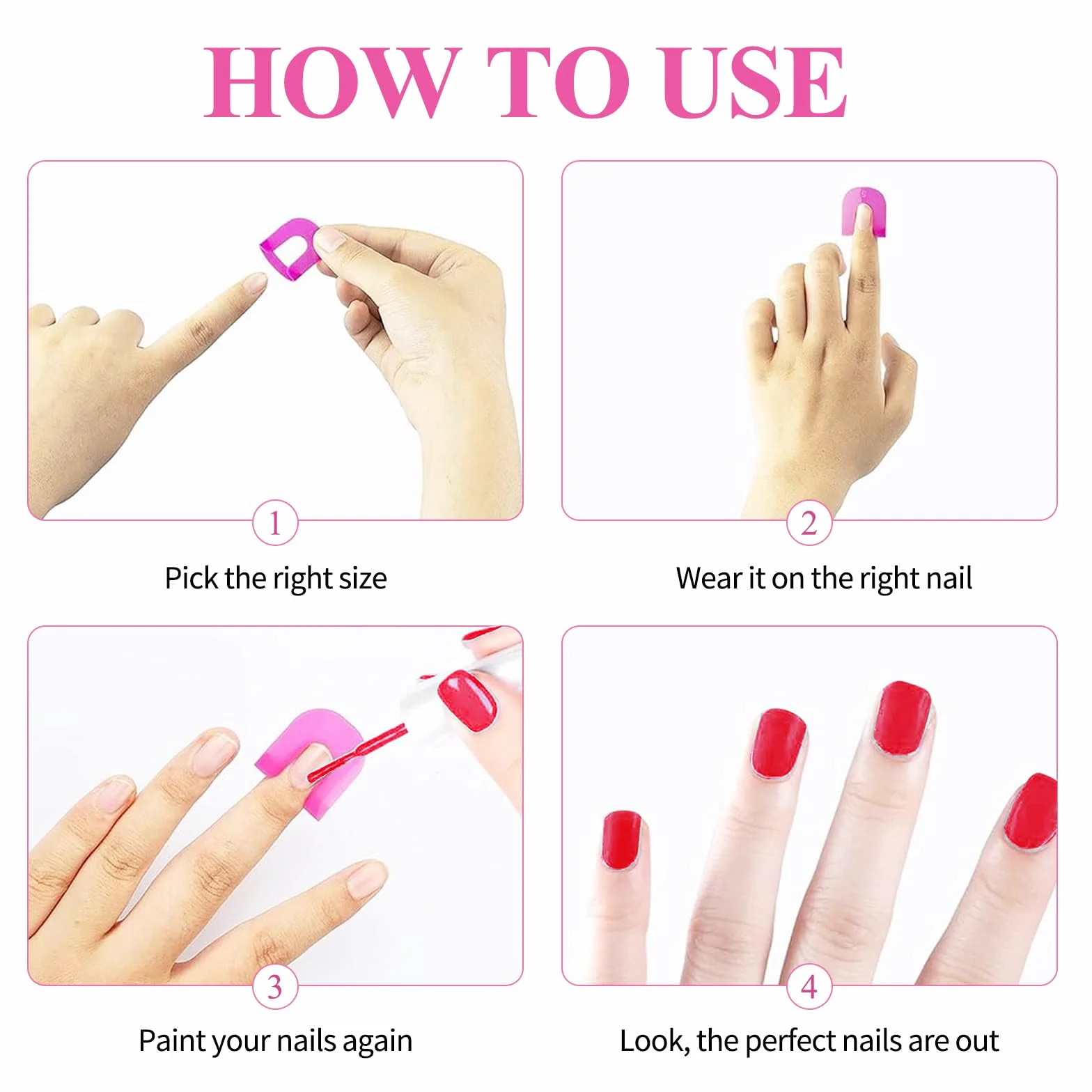 26pz Stencil Per Smalto lunette per french manicure1pz Penna Correttore Smalto 10 Misure Protezione Smalto Per Unghie Stencil Riutilizzabile Manicure In Polvere Ad Immersione Accessori