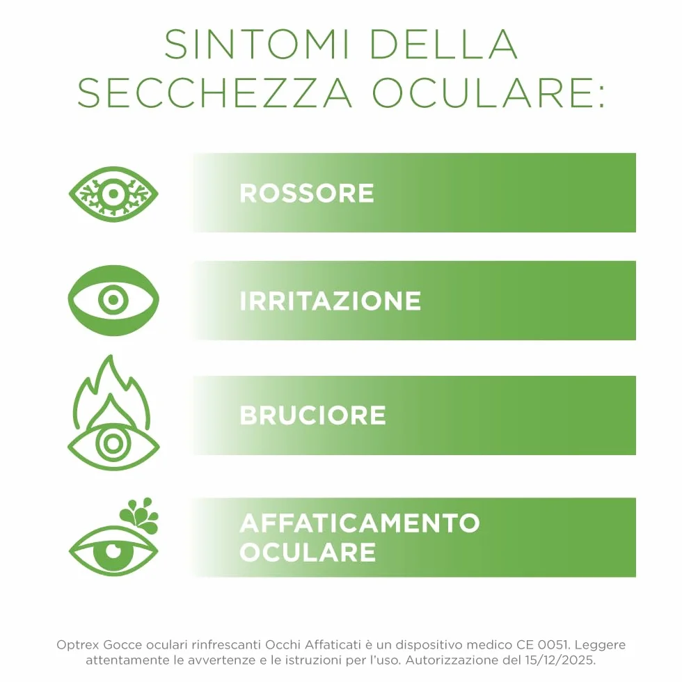 Optrex, Gocce Oculari Rinfrescanti, per alleviare l'affaticamento e il rossore degli occhi, 10ml
