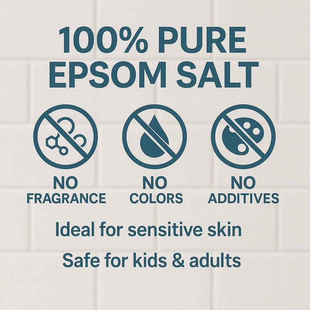 GiDeli Epsom - Sale da bagno da 5 kg di solfato di magnesio di grado farmaceutico in un secchio, 100% puro sale naturale, pediluvio, cura della pelle, bagno di relax (5000 g)