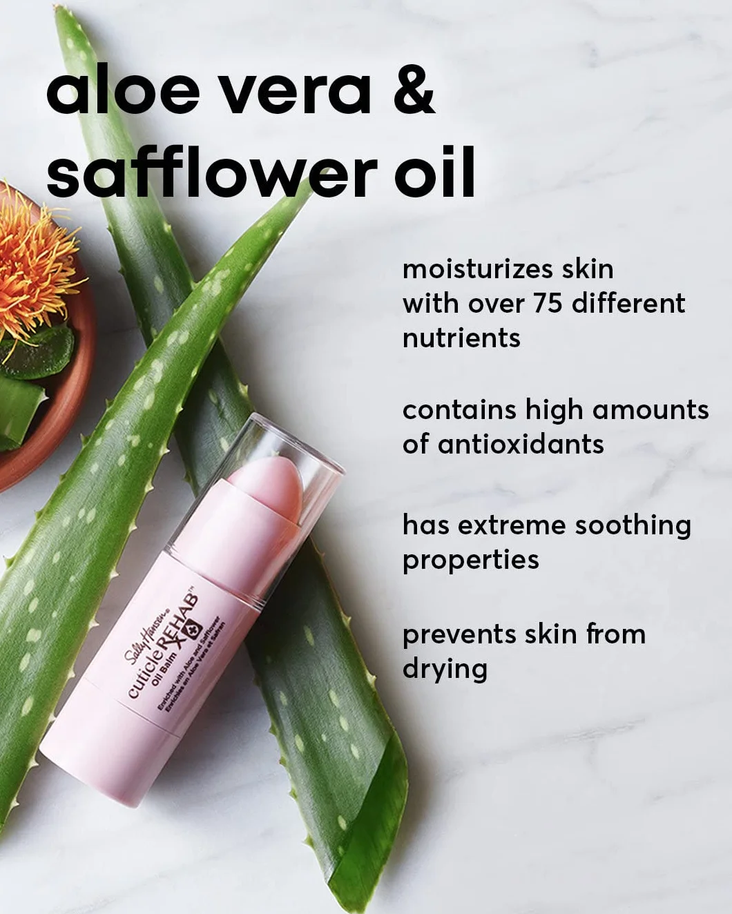 Sally Hansen Cuticle Rehab Oil Balm Stick z Aloe i Witaminą E 5.8ml