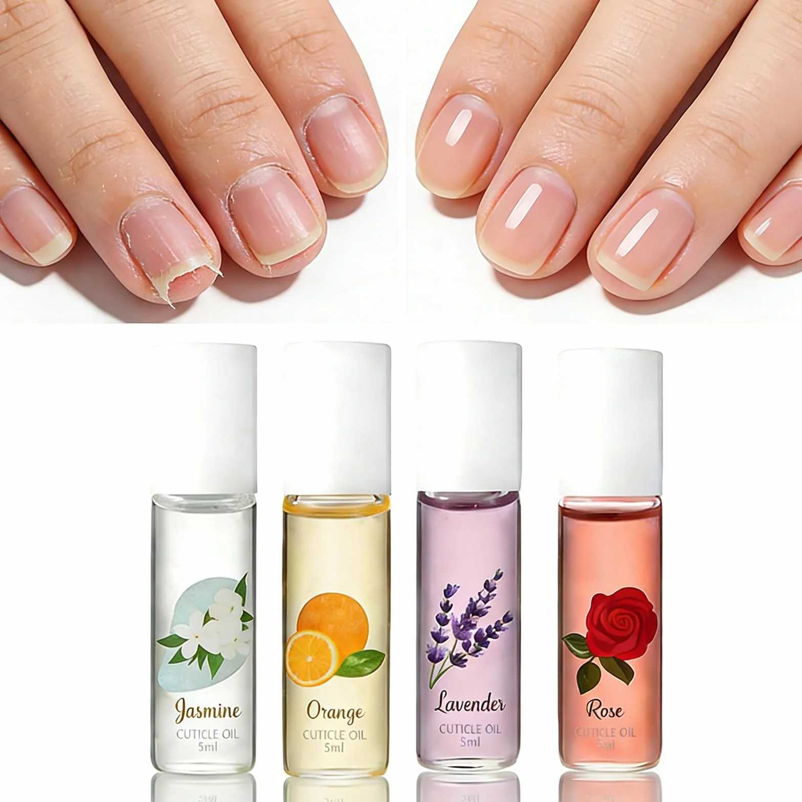 Nail Oil Per Unghie E Cuticole, 4pc Cuticole-per Olio-unghie Per La Cura E Il Rinforzo Delle Roll On Treatment Per-unghie Danneggiate Olio-per-cuticole Delle Mani E Dei Piedi