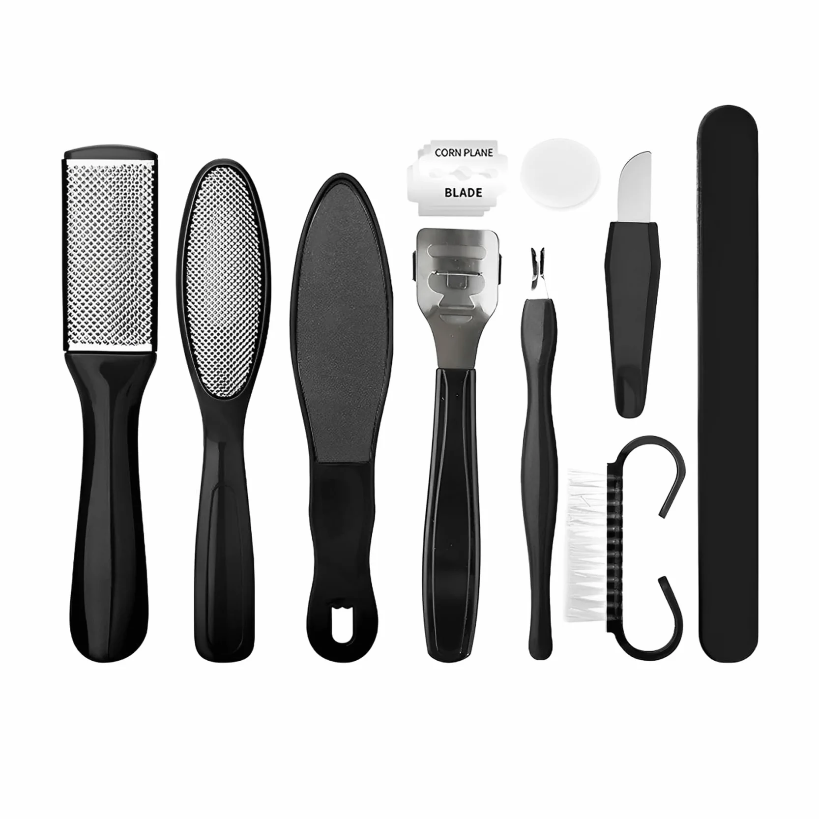 10 Pezzi Kit Pedicure Professionale, Set Per Pedicure in Acciaio Inossidabile, Kit per Pedicure, Strumenti Che Rimuove la Pelle Dura e Morta